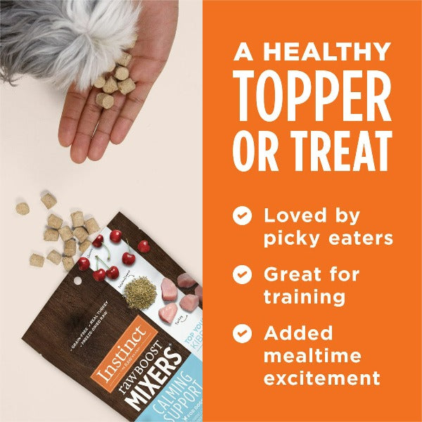 Instinct Raw Boost Mixers Tranquility Dog Food Topper - Grain Free, High Protein Supplement for Dogs - 5.5oz - Perfect for Anxious or Stressed Dogs During Travel, Storms, or Vet Visits