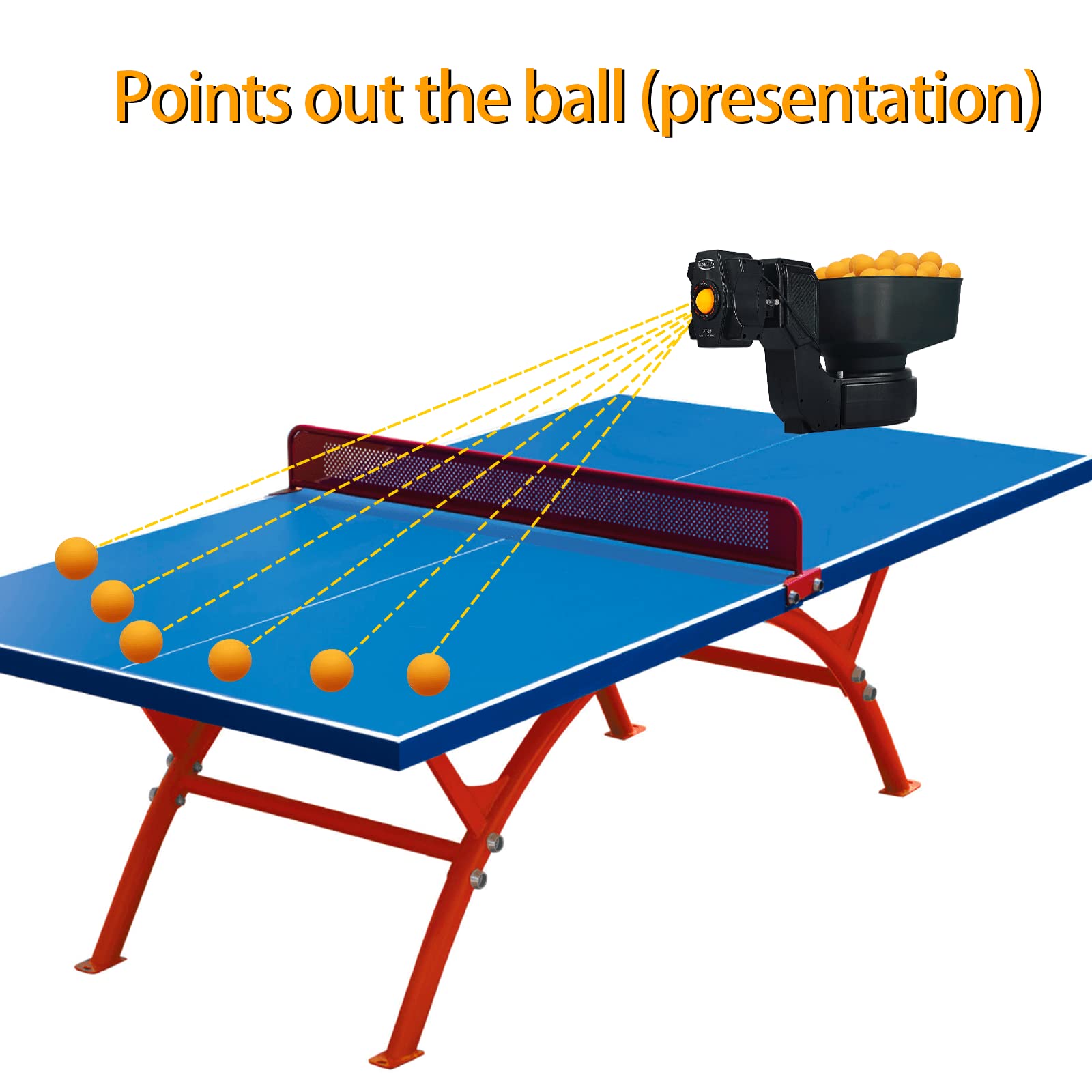 ZXMOTO Automatic Table Tennis Robot - Adjustable Spin, Speed & Frequency for Training | Portable Ping Pong Ball Machine with Custom Landing & Height | Perfect for Indoor/Outdoor Practice & Family Games
