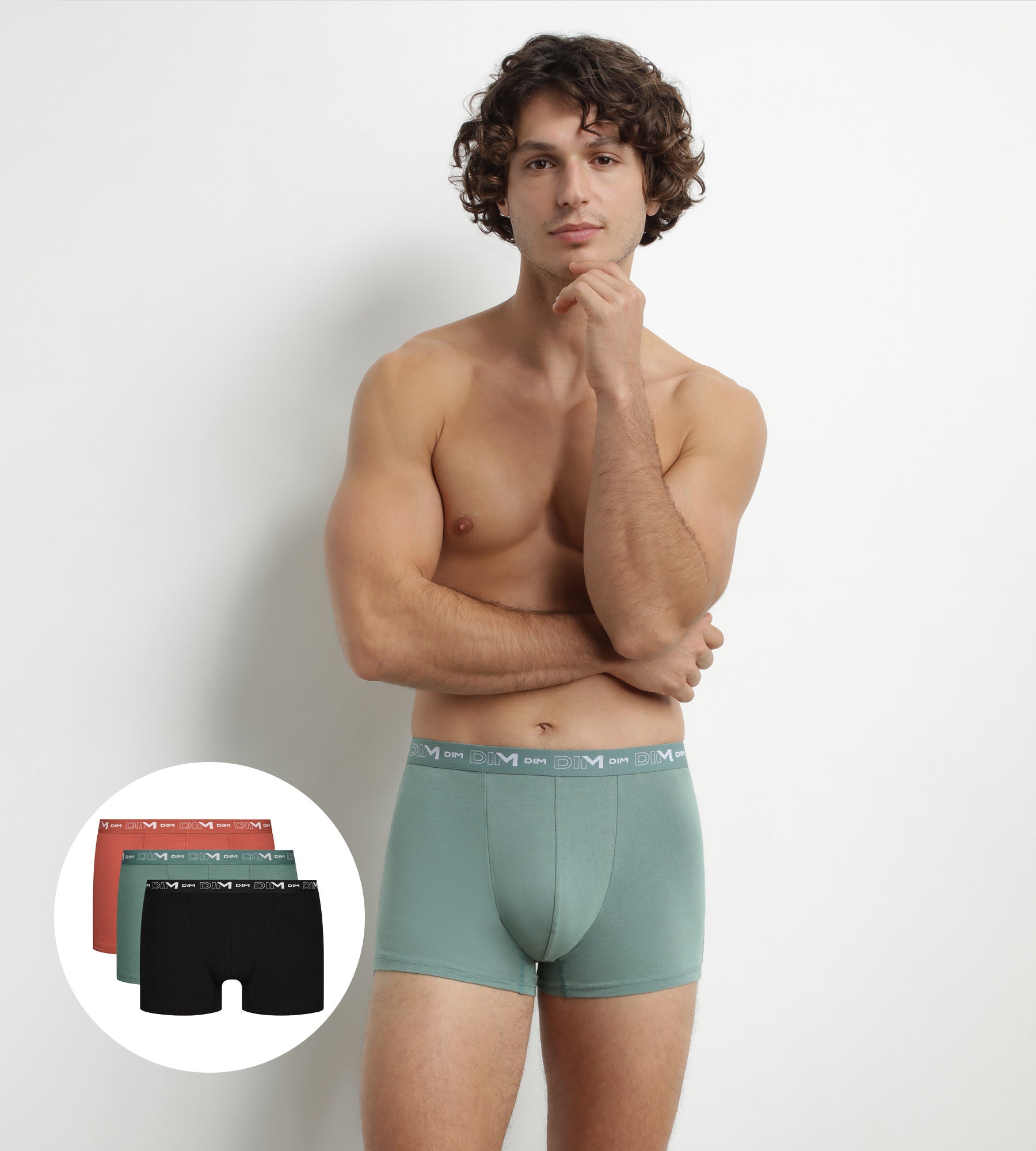 3 Pack Men's Cotton Boxer Briefs - Black & Green - Soft Stretch Underwear for Comfort & Support - Perfect for Daily Wear, Workout & Sleep