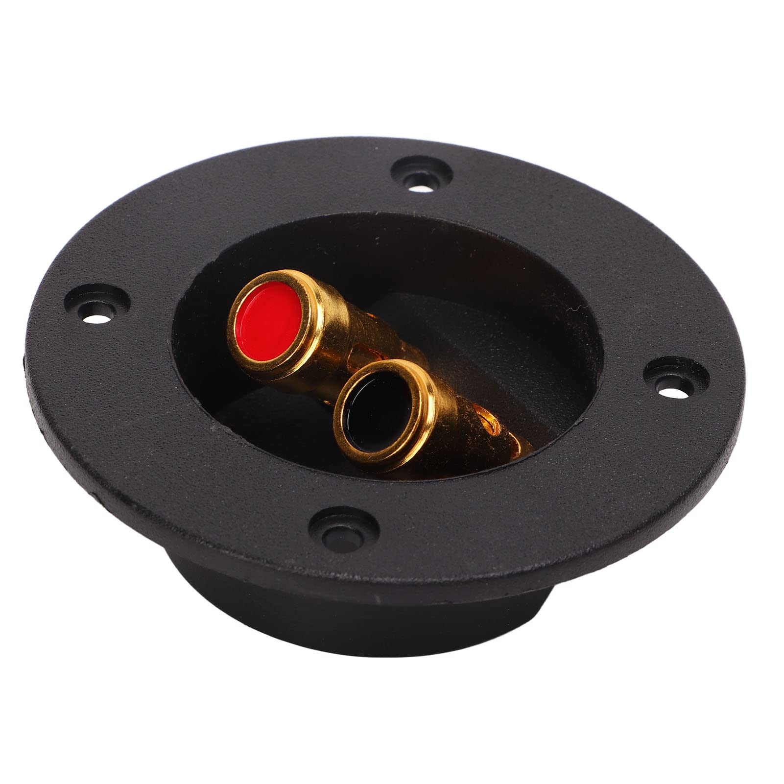 5Pcs Round 2-Way Stereo Speaker Terminal Cup with Double Binding Posts for Car, RV, Yacht Audio - High-Quality Speaker Box for Enhanced Sound Experience