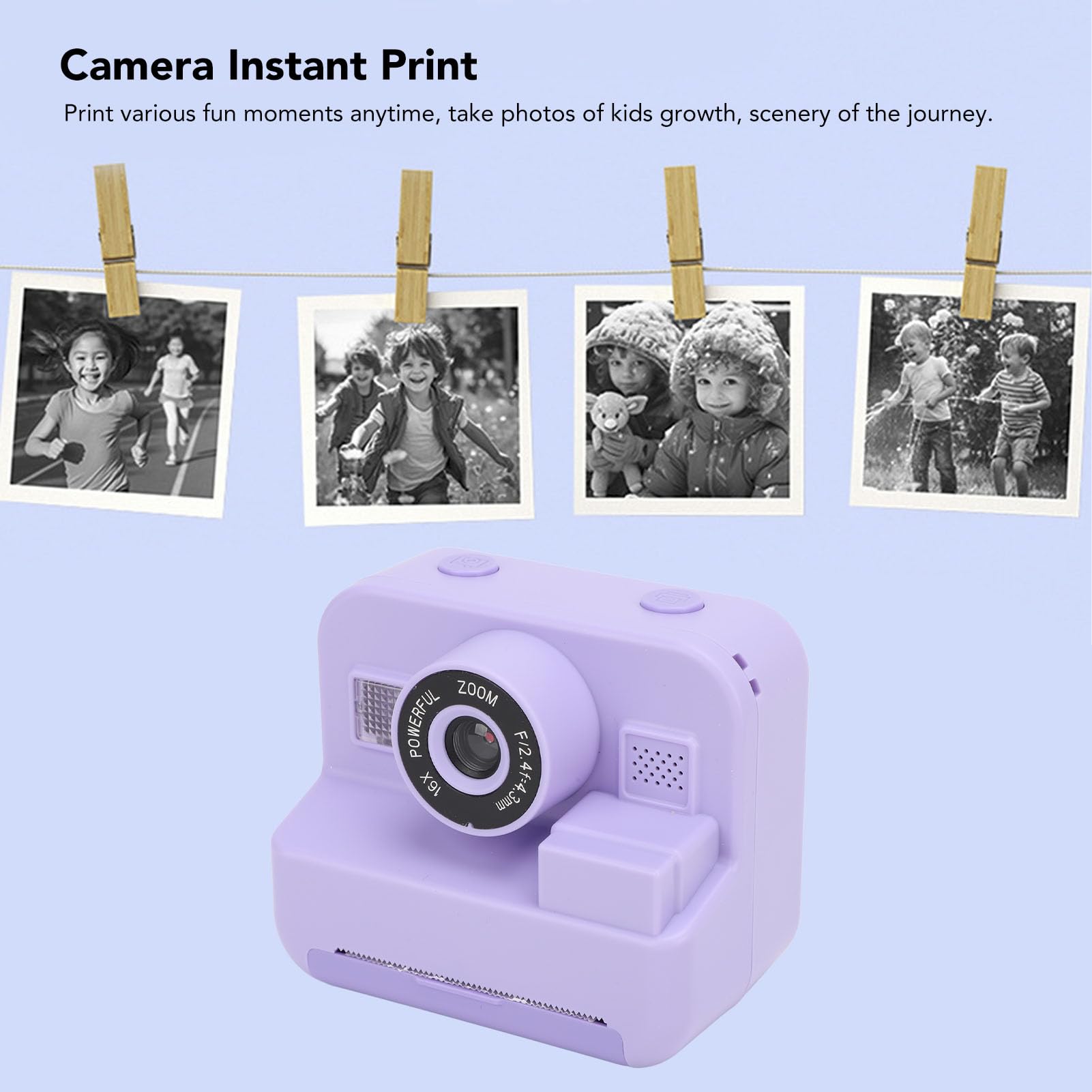 12MP Kids Digital Instant Print Camera with 2.4