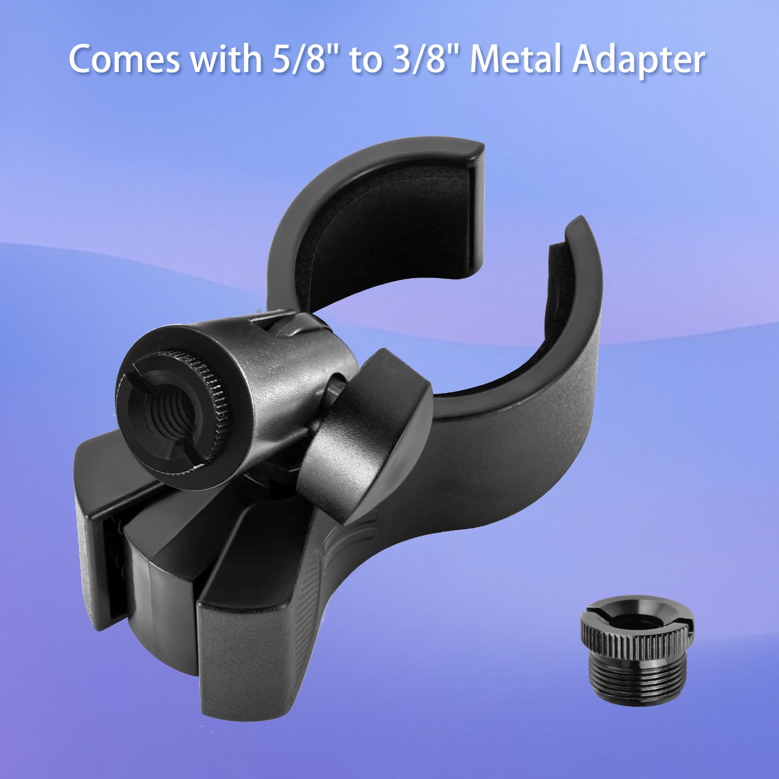 BILIONE Professional Microphone Holder Clip - Universal Mic Stand Accessory for Condenser & Wireless Mics (1.26