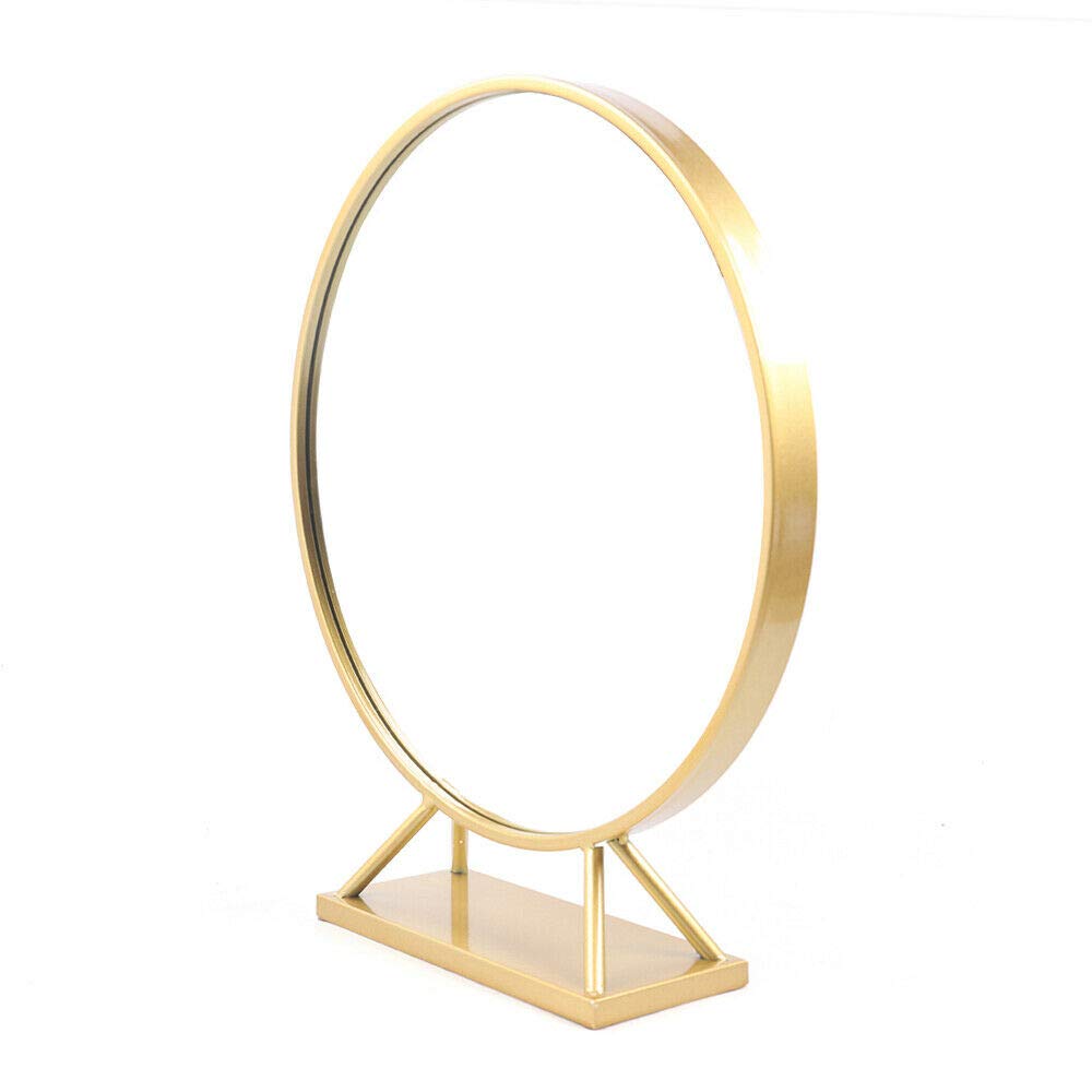 Vintage Gold Single-Sided Rotating Makeup Mirror - Handmade Metal Cosmetic Vanity Mirror for Dressing Table, Desk & Beauty Station (US Stock) | Perfect for Makeup Application, Skincare Routine & Home Decor
