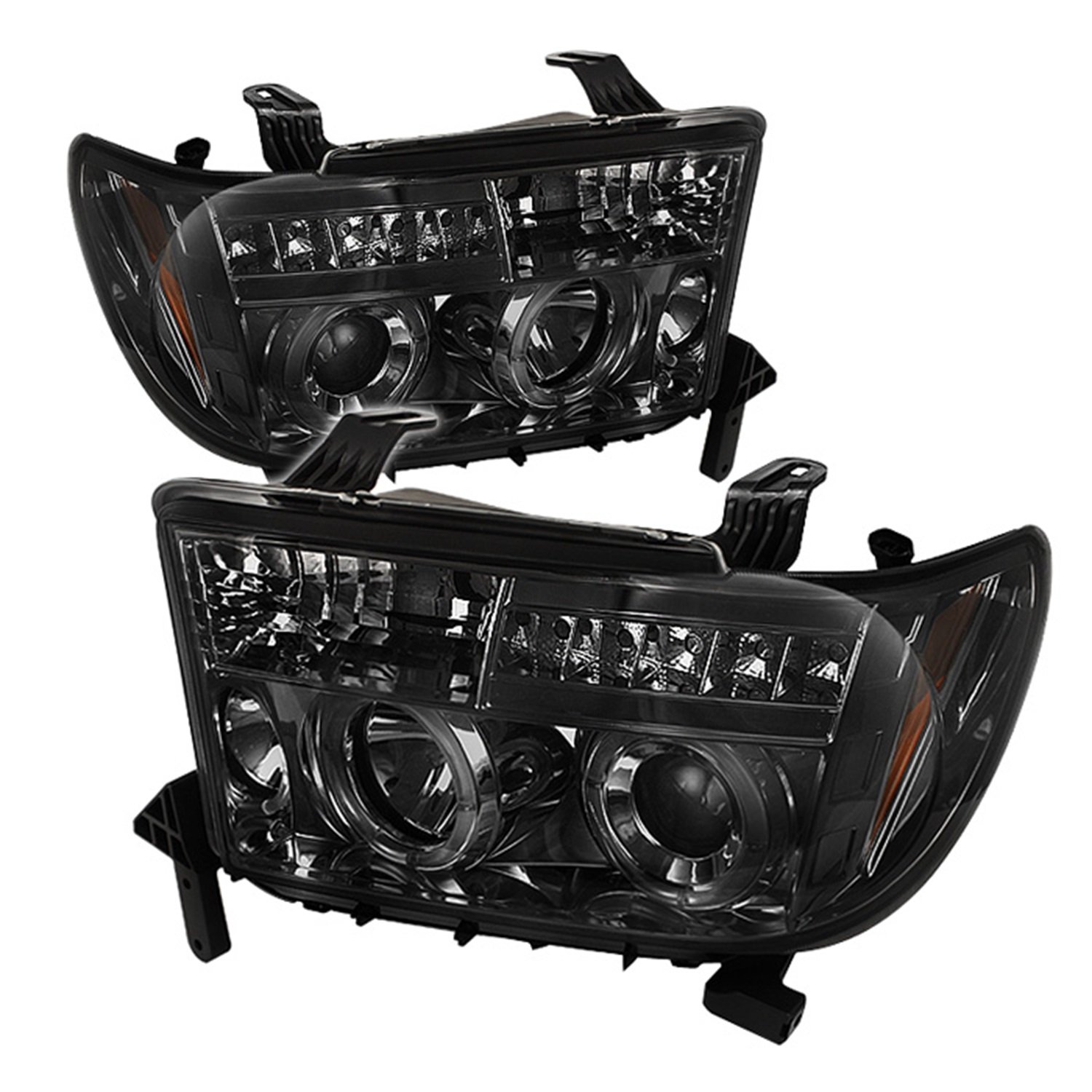 Spyder Auto Pro-YD-TTU07-HL-SM Smoke Halo Projector Headlights - High Performance LED Projection Headlights for Cars & Trucks - Upgrade Your Vehicle's Style & Night Visibility