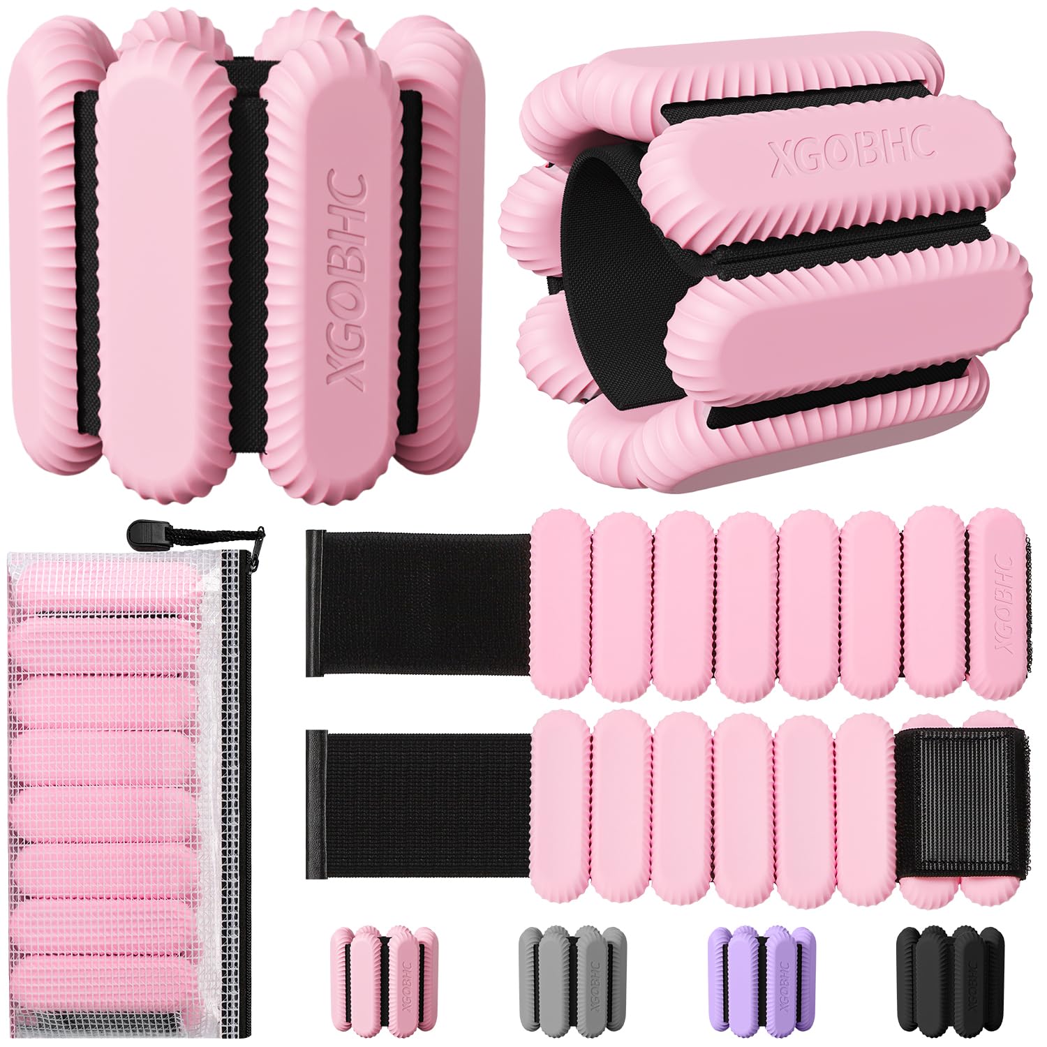 Adjustable Ankle Weights Set of 2 for Women & Men - 1-5 lbs Wrist & Leg Weights for Strength Training, Yoga, Dance, Running - Perfect for Home Workouts, Gym Fitness & Water Aerobics
