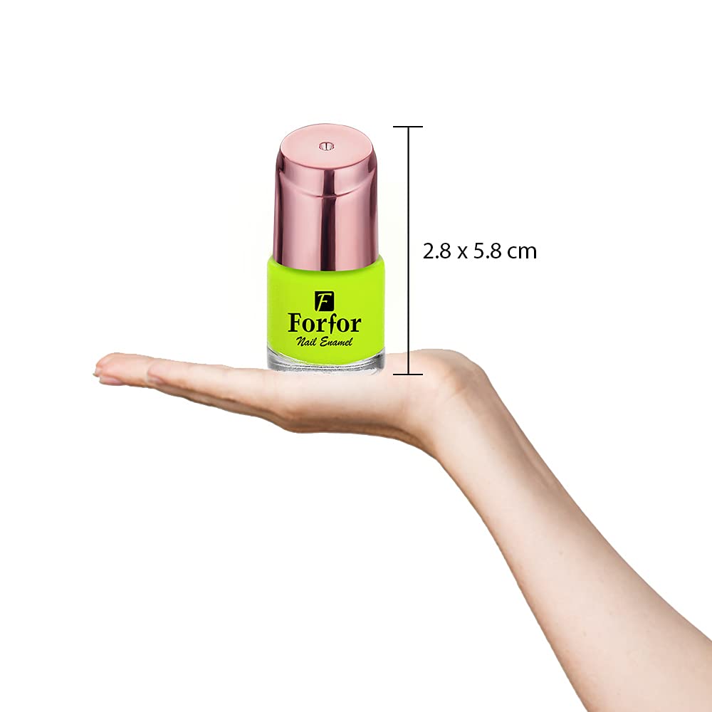 FORFOR® Long-Lasting Matte Nail Polish - Neon Lemon Yellow | Chip-Resistant, Quick-Drying Formula for Salon-Quality Manicures at Home | Perfect for Summer Nails, Parties & Everyday Wear