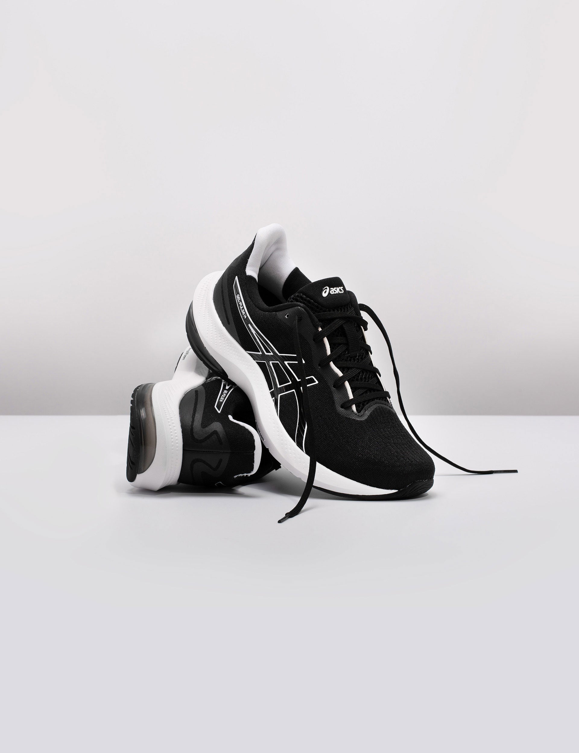 ASICS Gel Pulse 14 Running Shoes for Men & Women - Black/White - Lightweight Cushioned Sneakers for Jogging, Gym & Daily Wear
