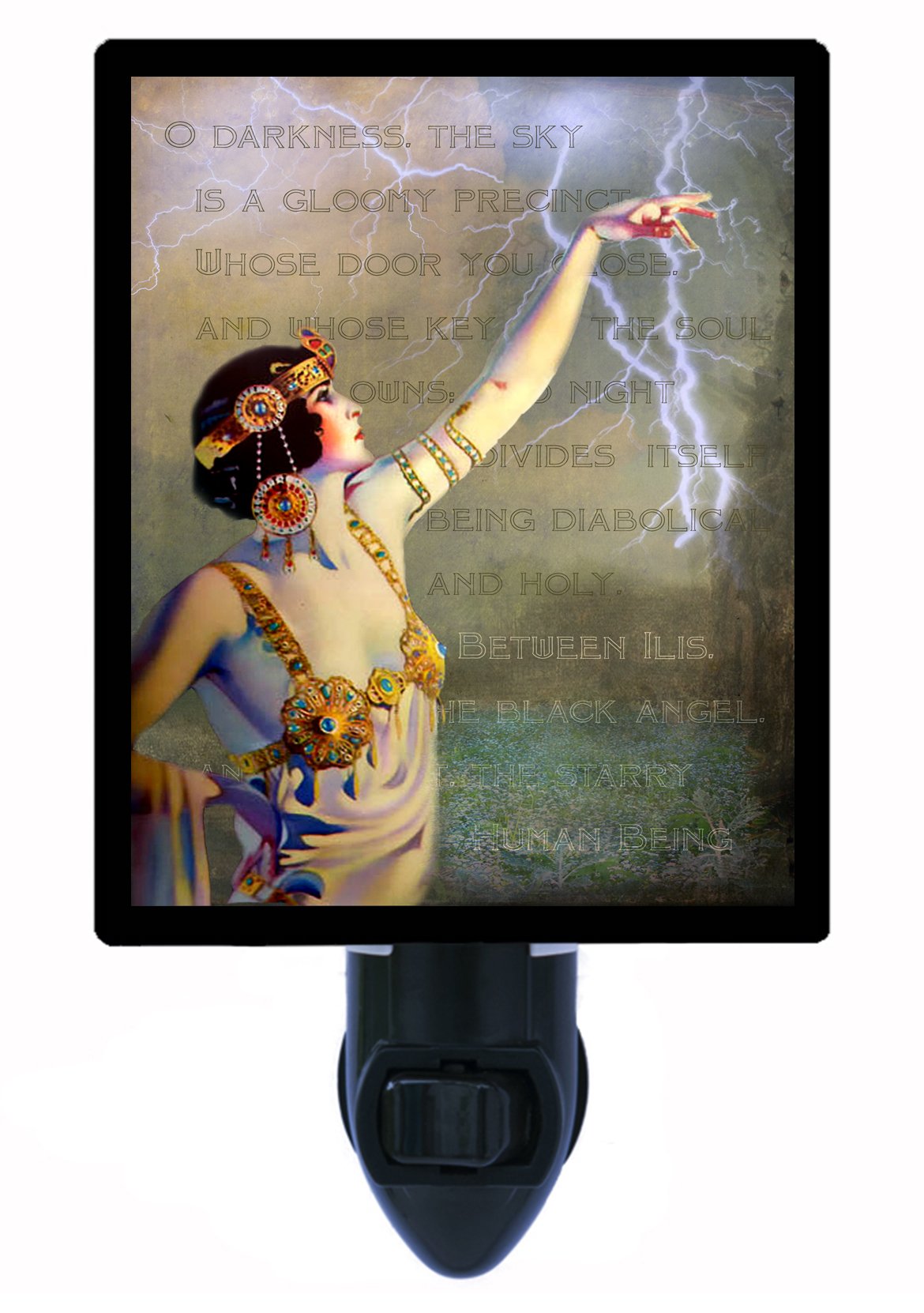 Egyptian Goddess Night Light - Ancient Egyptian Art LED Night Lamp for Bedroom, Nursery, Kids Room | Fantasy Decor, Gift Idea for Women & Girls