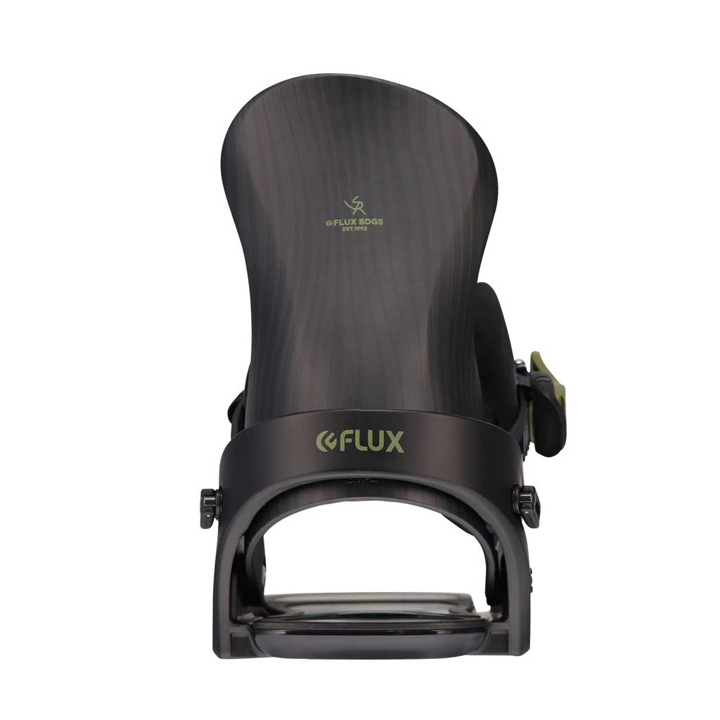 Flux 22/23 SR Snowboard Binding - Dark Wood Finish | Durable & Responsive for All-Mountain Riding | Perfect for Freestyle & Powder Snowboarding