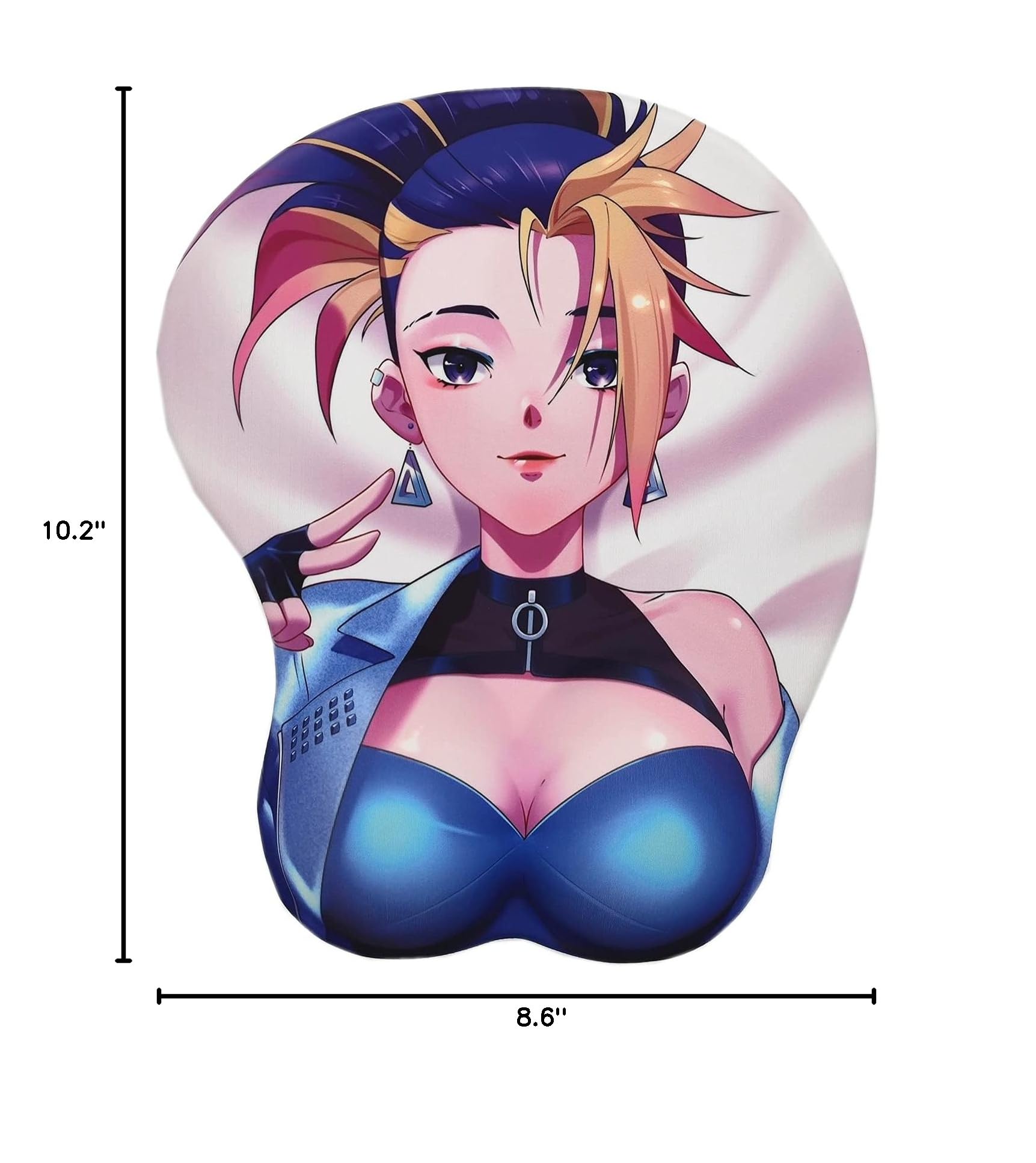 Akali 3D Anime Gaming Mouse Pad with Ergonomic Wrist Rest - Non-Slip Base, Smooth Surface for PC & Laptop - Perfect for Office Work, Gaming & Graphic Design (MP-Akali)
