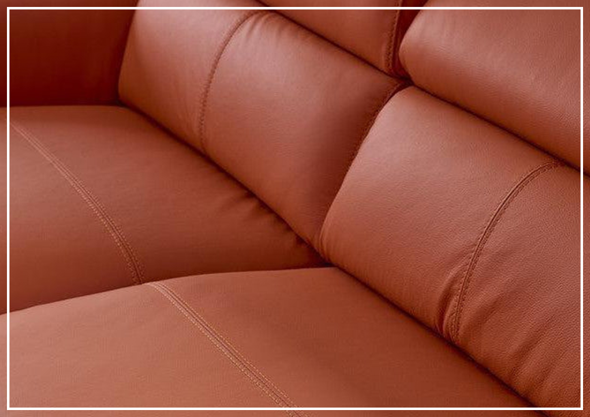 Gio Italia Niva Genuine Leather Sectional Sofa with Chrome Legs - Modern Living Room Furniture for Home & Office Comfort