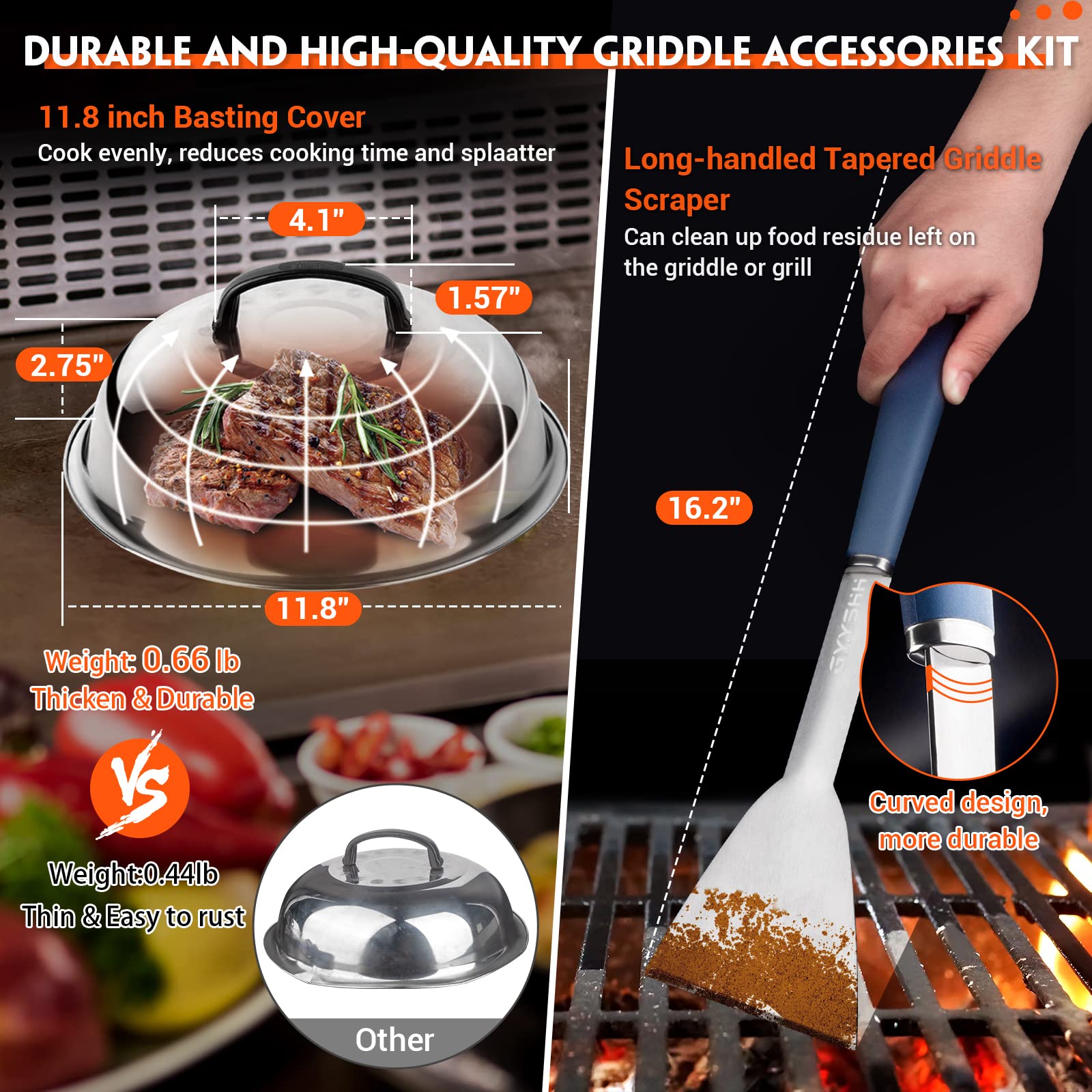 27 PCS Blackstone Griddle Accessories Kit - 17.4