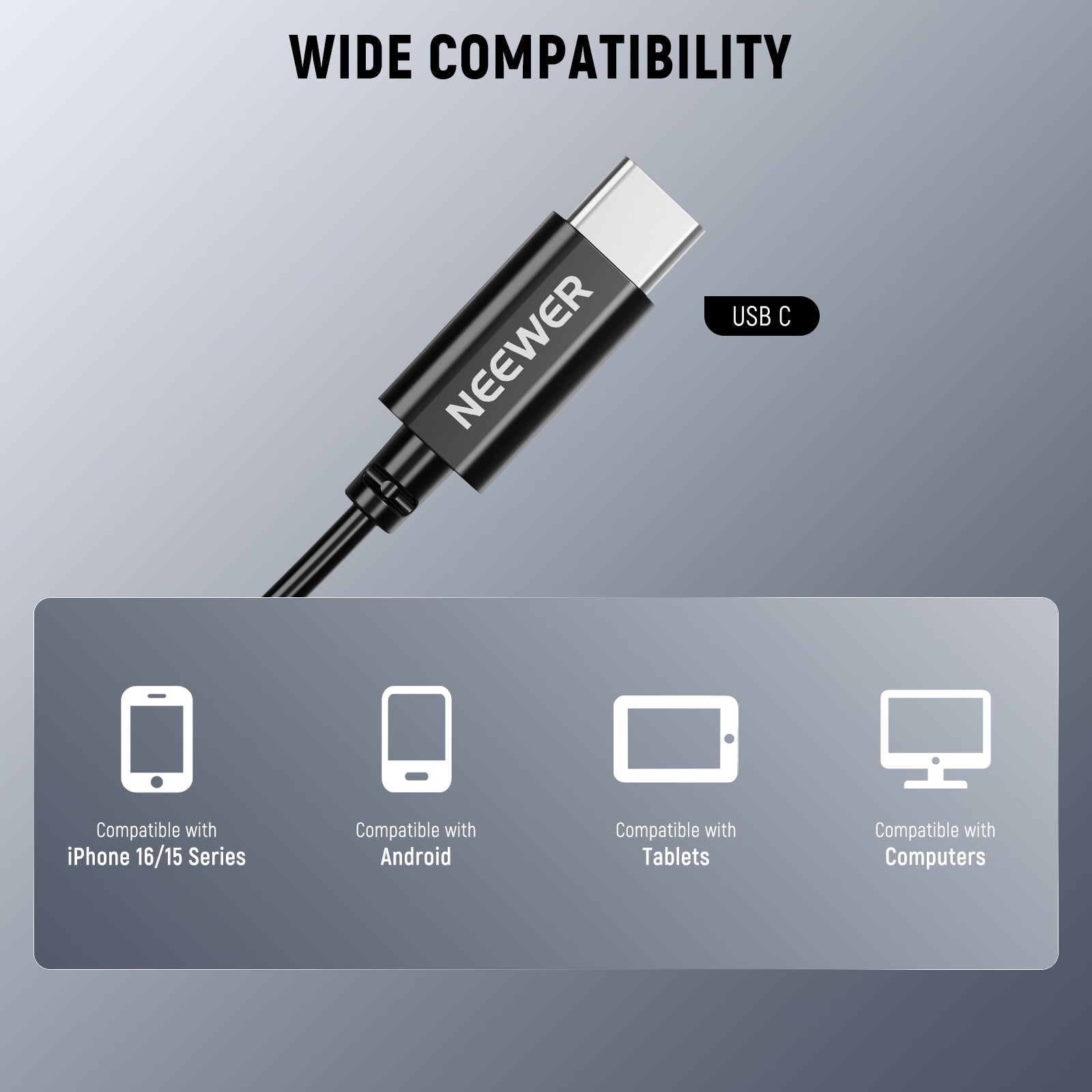 NEEWER CM6 2 Pack Omnidirectional USB-C Lavalier Microphone for Smartphones, Cameras & Laptops - Perfect for Podcasting, Interviews, YouTube Videos & Live Streaming