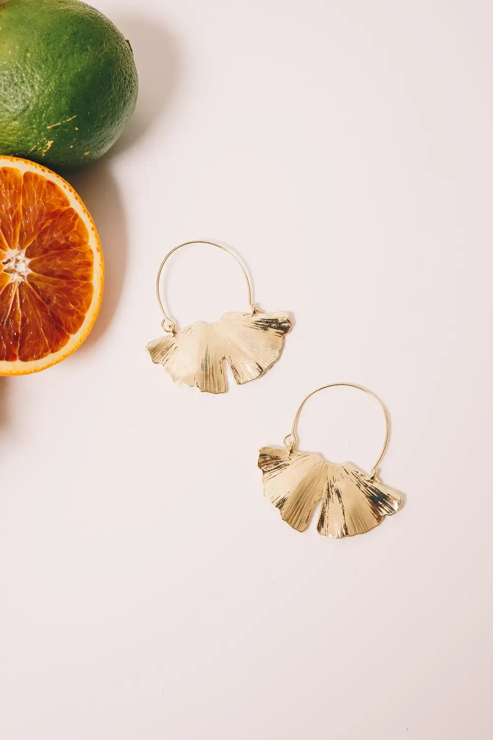 18K Gold Plated Ginkgo Leaf Hoop Earrings for Women - Elegant Nature-Inspired Jewelry for Everyday Wear & Special Occasions