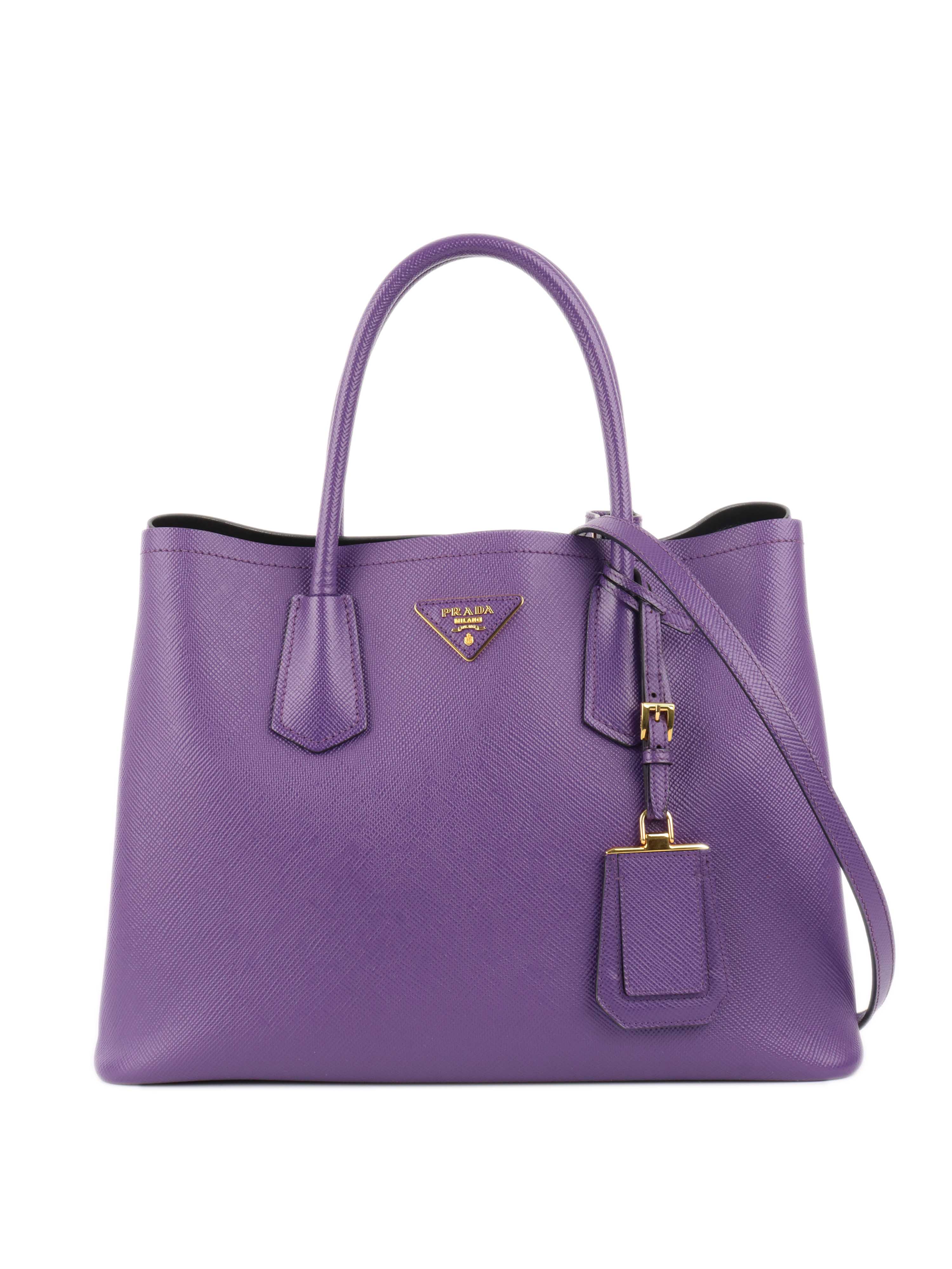 Prada Limited Edition Purple Saffiano Leather Tote Bag for Women | Luxury Designer Handbag for Work, Travel & Everyday Use