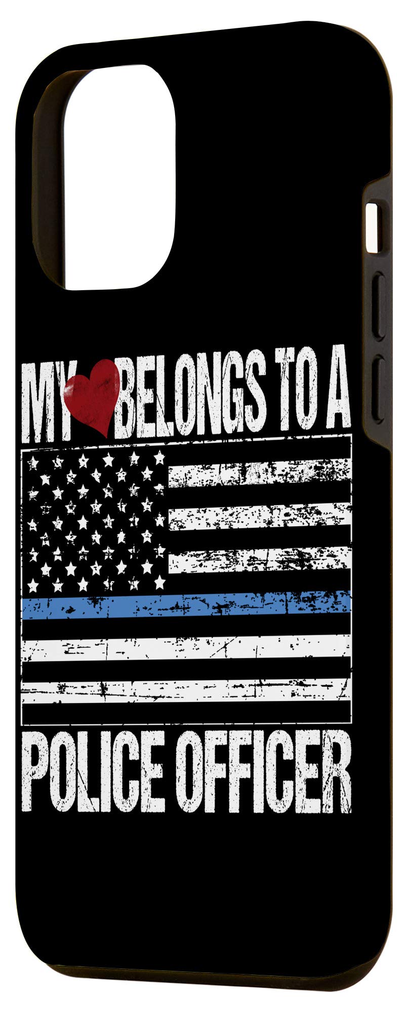 iPhone 12 Pro Max Thin Blue Line Flag Case - Protective Phone Cover for Police Officers & Supporters | Durable Slim Design for Everyday Use & Law Enforcement Appreciation