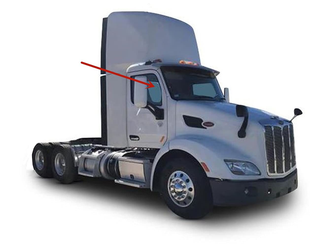 **Passenger Side Front Door Window Glass Replacement for Peterbilt 579 (2012-2021) - Durable & OEM Fit - Perfect for Truck Repairs & Fleet Maintenance**