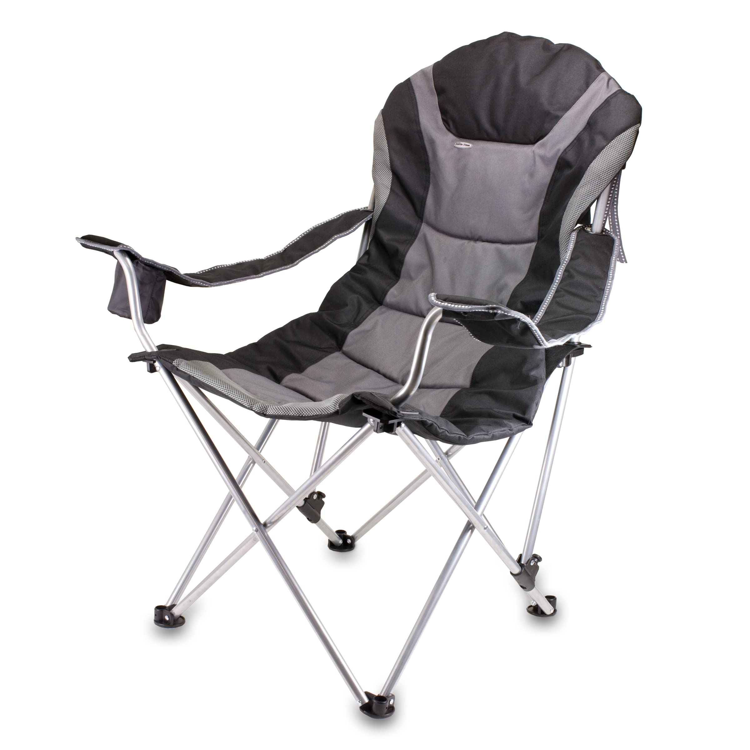Picnic TIME Reclining Camp Chair for Adults - Portable Folding Beach Chair with Carry Bag - Perfect for Outdoor Camping, Beach Trips, and Sports Events