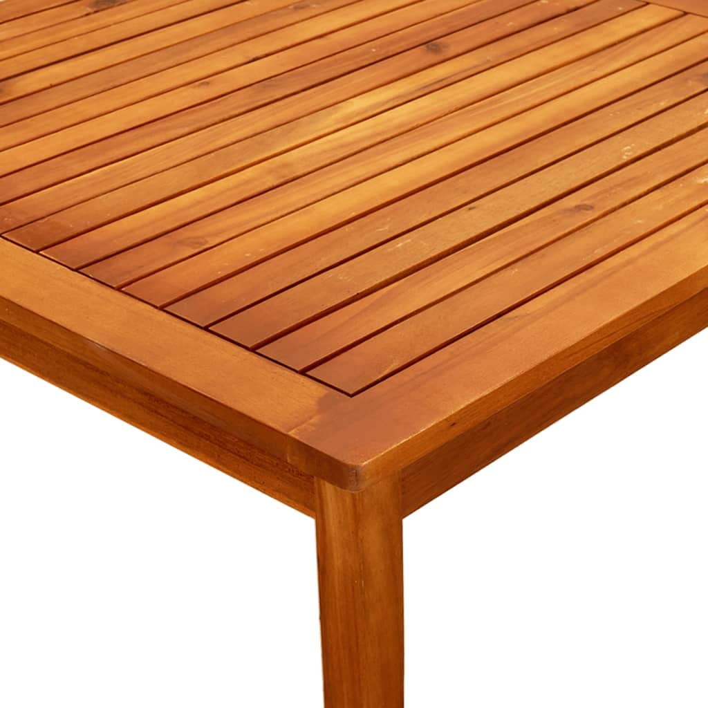 CHARMMA 40 Inch Outdoor Coffee Table - Solid Acacia Wood Rectangle Side Table with Natural Oil Finish for Patio, Garden, Balcony, Poolside & Deck - 33.5