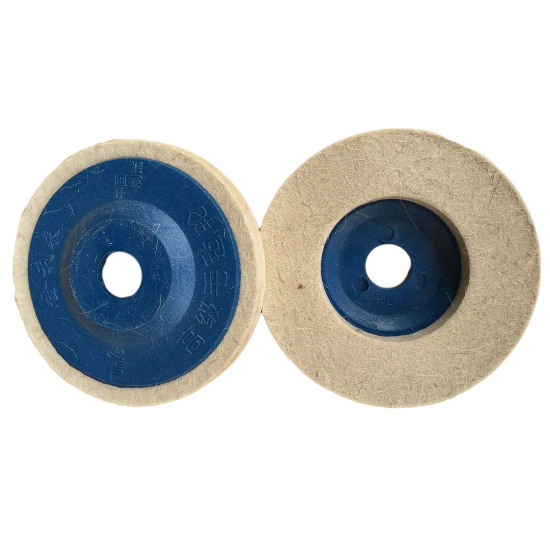 3-Pack 4 Inch Wool Polishing Pads for Angle Grinder - Buffing & Polishing Wheel Discs for Metal, Marble, Glass & Ceramics - Perfect for DIY Projects, Auto Detailing & Stone Restoration