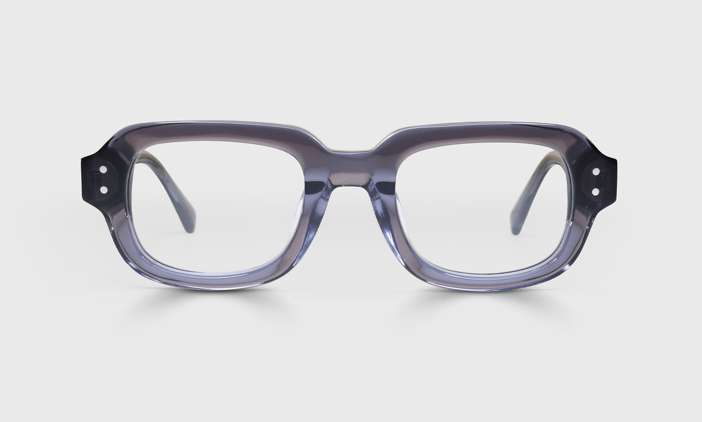 Hits the Spot Color 74 Grey Crystal Front and Temples - Stylish Eyeglass Frames for Women & Men, Lightweight Comfort for Work, Reading, and Daily Wear
