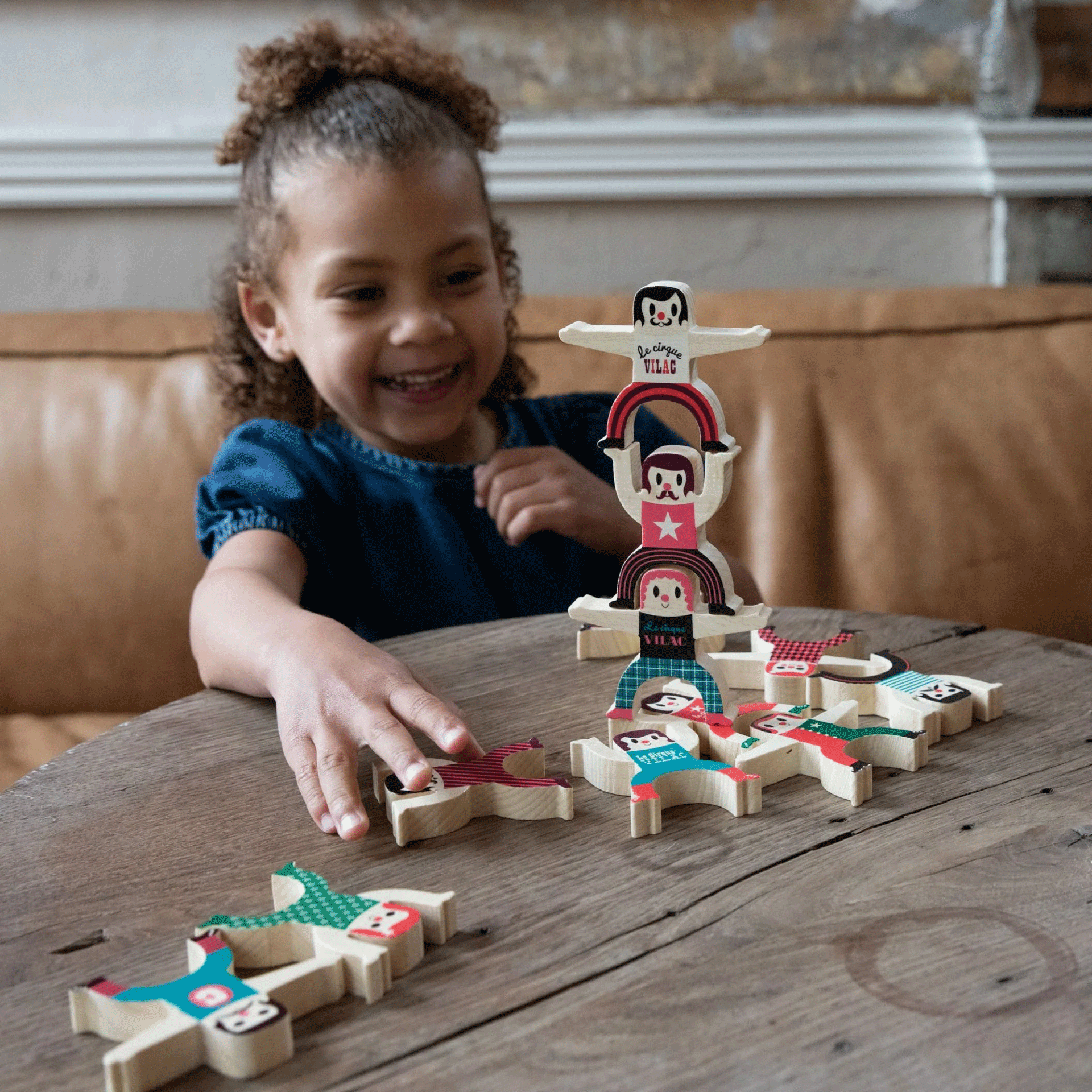 Vilac Tightrope Walkers Stacking Game - Wooden Balance Toy for Kids by Ingela P. Arrhenius | Fun Family Game for Indoor Play & Motor Skill Development