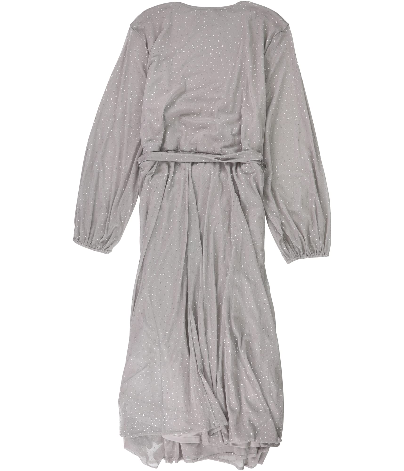 Alfani Women's Sparkly Wrap Dress - Grey, Medium for Party & Evening
