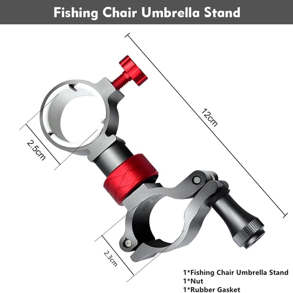 360° Rotatable Aluminum Fishing Chair Umbrella Holder for Camping & Beach