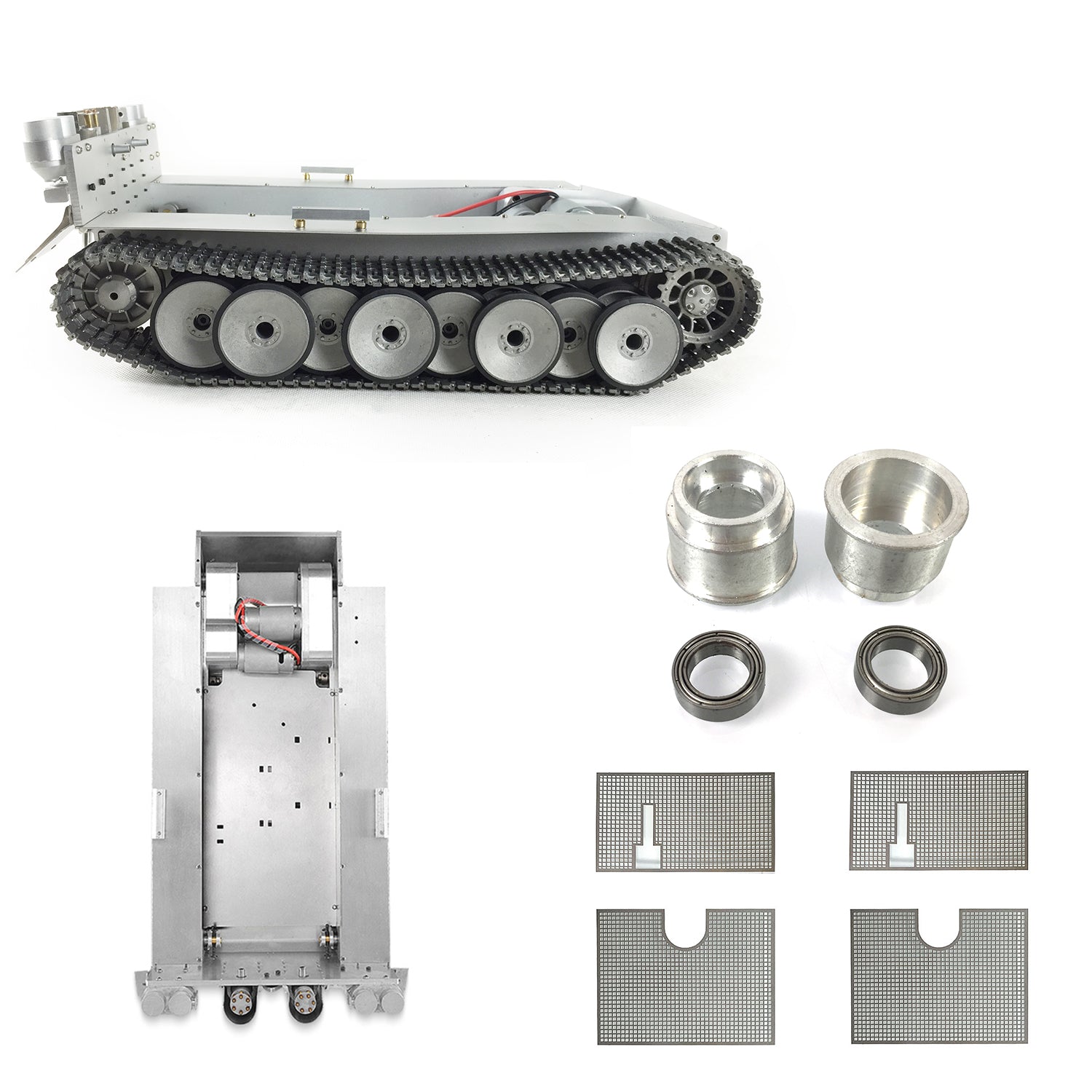 HengLong 1/16 Scale 3818 German Tiger 1 RC Tank - Full Metal Chassis, Tracks, Road Wheels, Gearbox, Driving Axle & Bearings - Upgrade Parts for Model Enthusiasts | Perfect for Military Collectors, RC Hobbyists & DIY Tank Builders