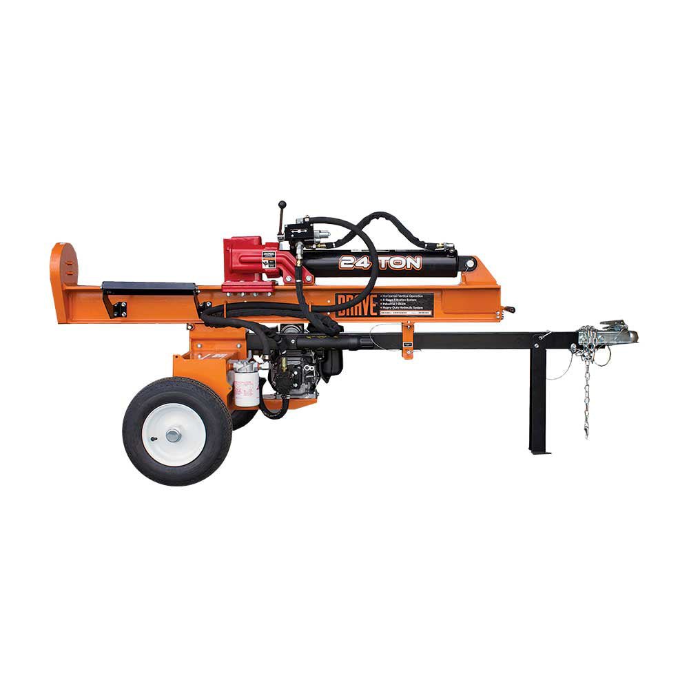 24 Ton Brave Log Splitter with Honda GC160 Engine - Powerful Firewood Splitting for Home Heating & Outdoor Woodworking Projects