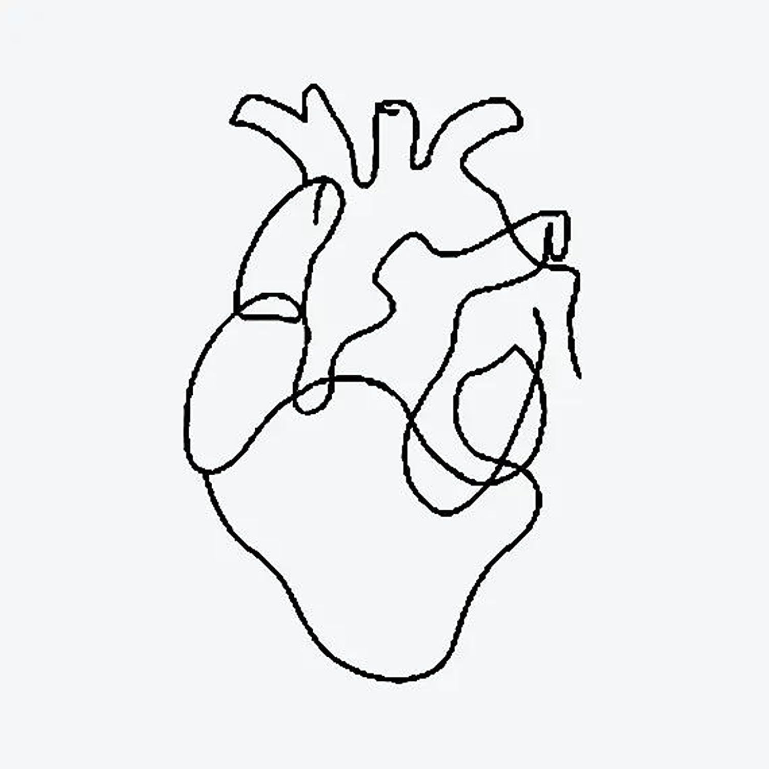 Simply Inked Minimal Heart Semi-Permanent Tattoo - Waterproof Temporary Tattoo Sticker for Women, Men, Girls & Boys (2x2 Inch, Black) | Perfect for Parties, Festivals, Beach Days & Self-Expression