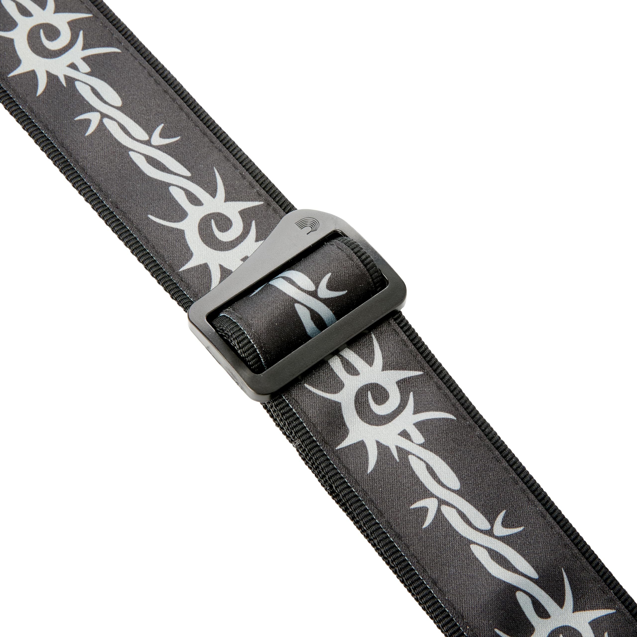 D'Addario Locking Guitar Strap for Electric & Acoustic Guitars - Secure & Adjustable Bass Guitar Strap with Barbed Wire Design - Perfect for Live Performances & Studio Sessions