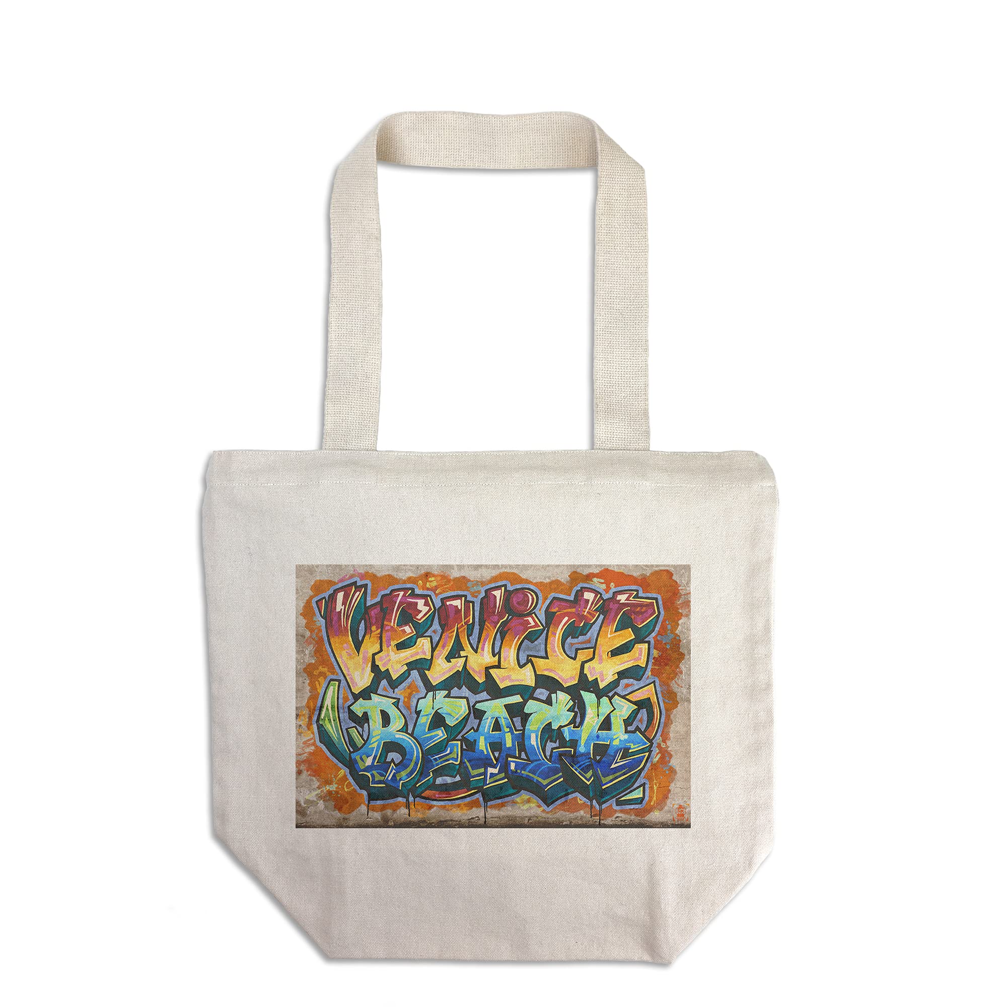 Venice Beach California Graffiti Tote Bag - 100% Cotton Canvas Reusable Shopping Bag for Groceries, Beach Trips & Eco-Friendly Lifestyle