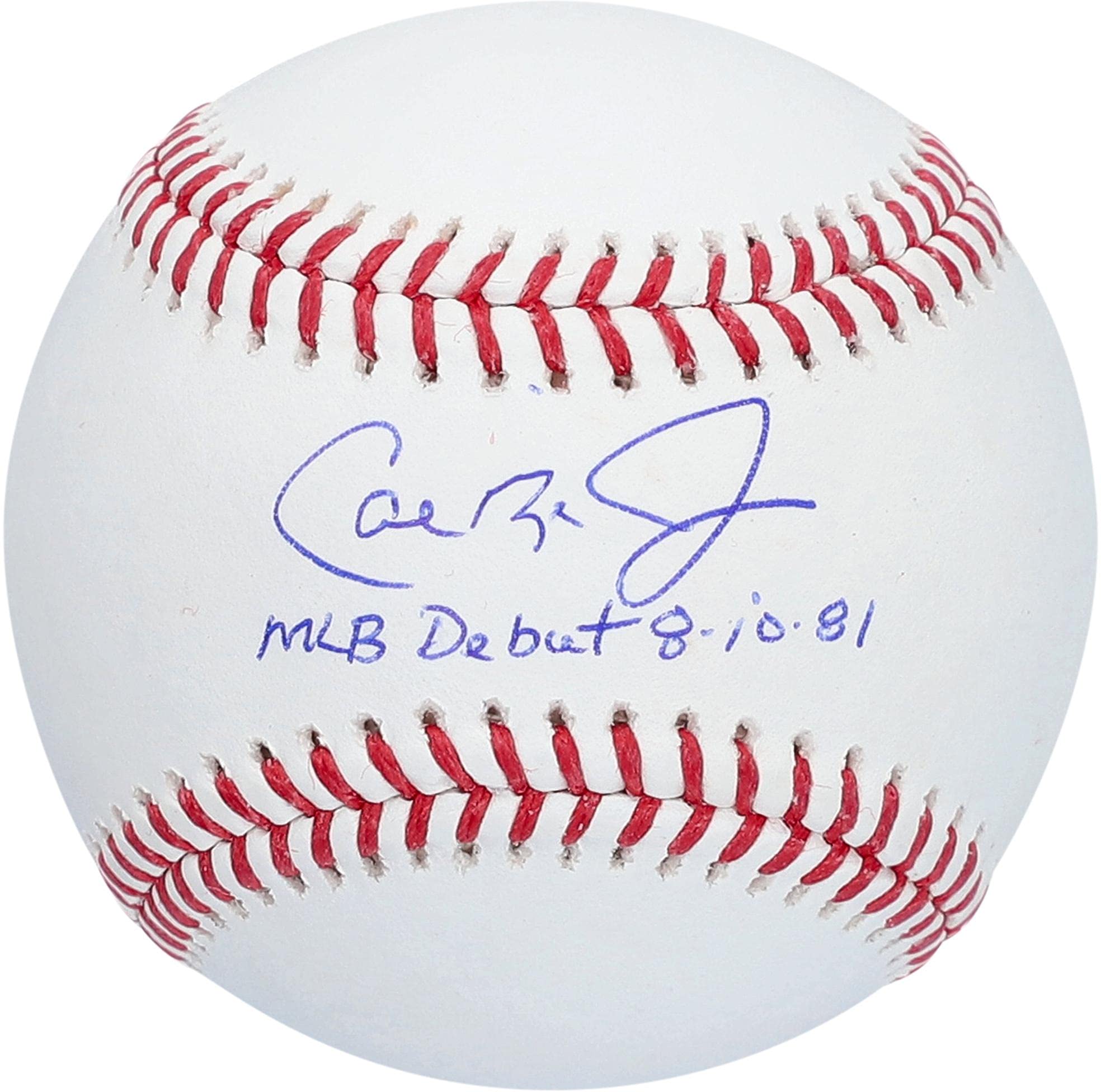 Cal Ripken Jr. Baltimore Orioles Autographed Baseball with 'MLB Debut 8-10-81' Inscription - Official MLB Memorabilia for Collectors & Fans - Perfect for Display in Man Caves, Sports Bars & Memorabilia Collections