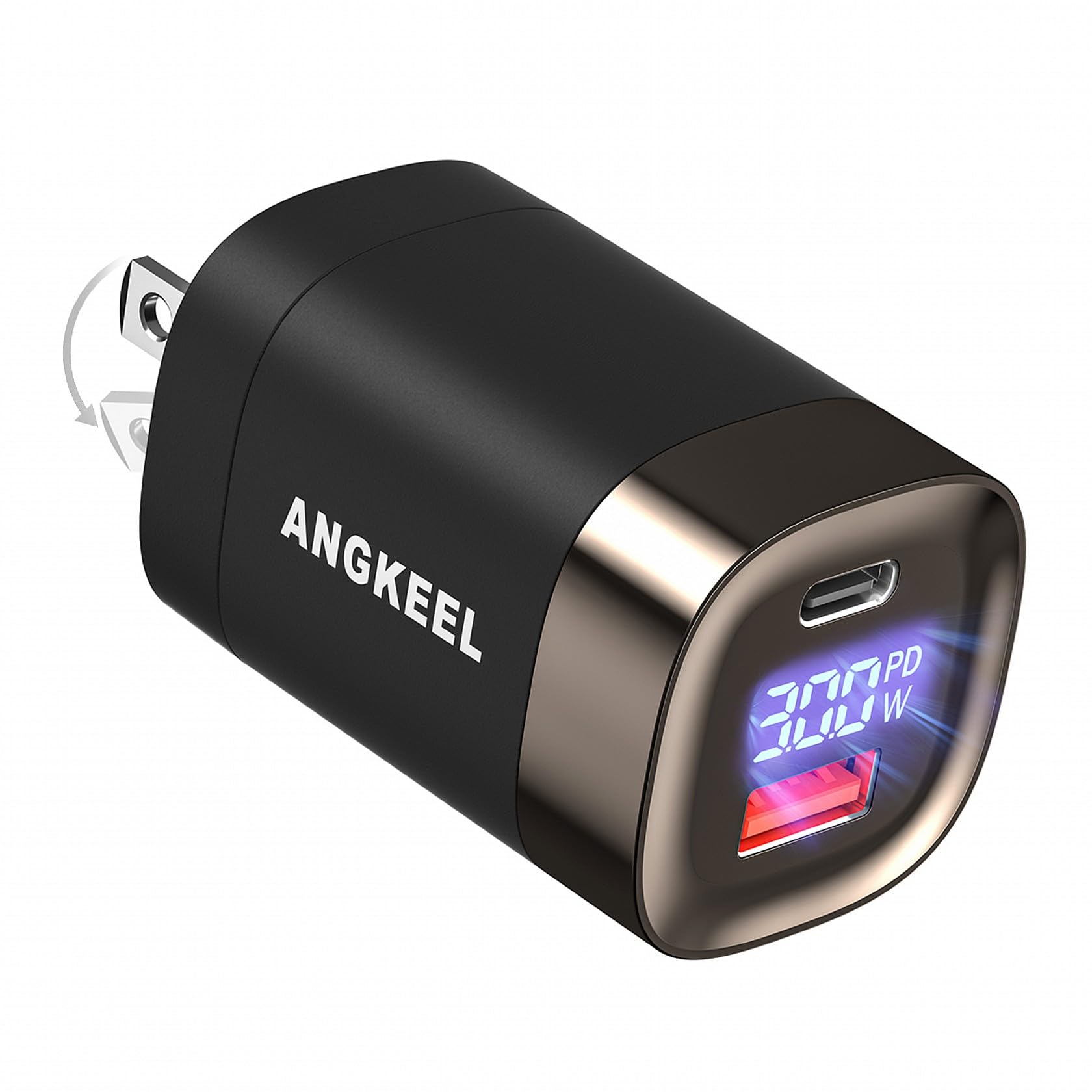 33W USB C Wall Charger - GaN Dual Port Fast Charging Block with Power Display, PPS, PD, QC 3.0 - Compatible with iPhone 16/15/14, Samsung S24/S23, iPad Air - Perfect for Home, Office & Travel Charging Needs