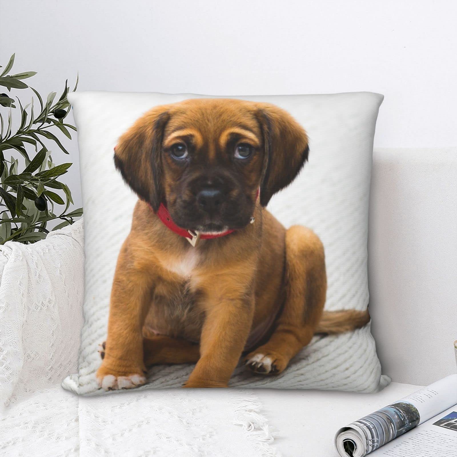 Custom Photo Throw Pillow Covers - Personalized Text & Image Square Pillow Cases for Sofa, Couch, Bed & Chair - Farmhouse Decor Cushion Covers in Multiple Standard Sizes - Perfect for Home Decor, Living Room Accents & Cozy Gift Ideas