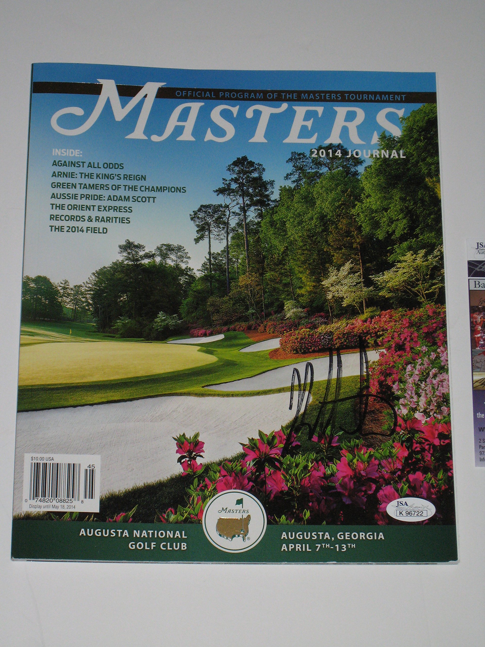 Bubba Watson Autographed 2014 Masters Golf Tournament Journal - Certified Authentic by JSA - Perfect for Golf Memorabilia Collectors & Sports Fans Display