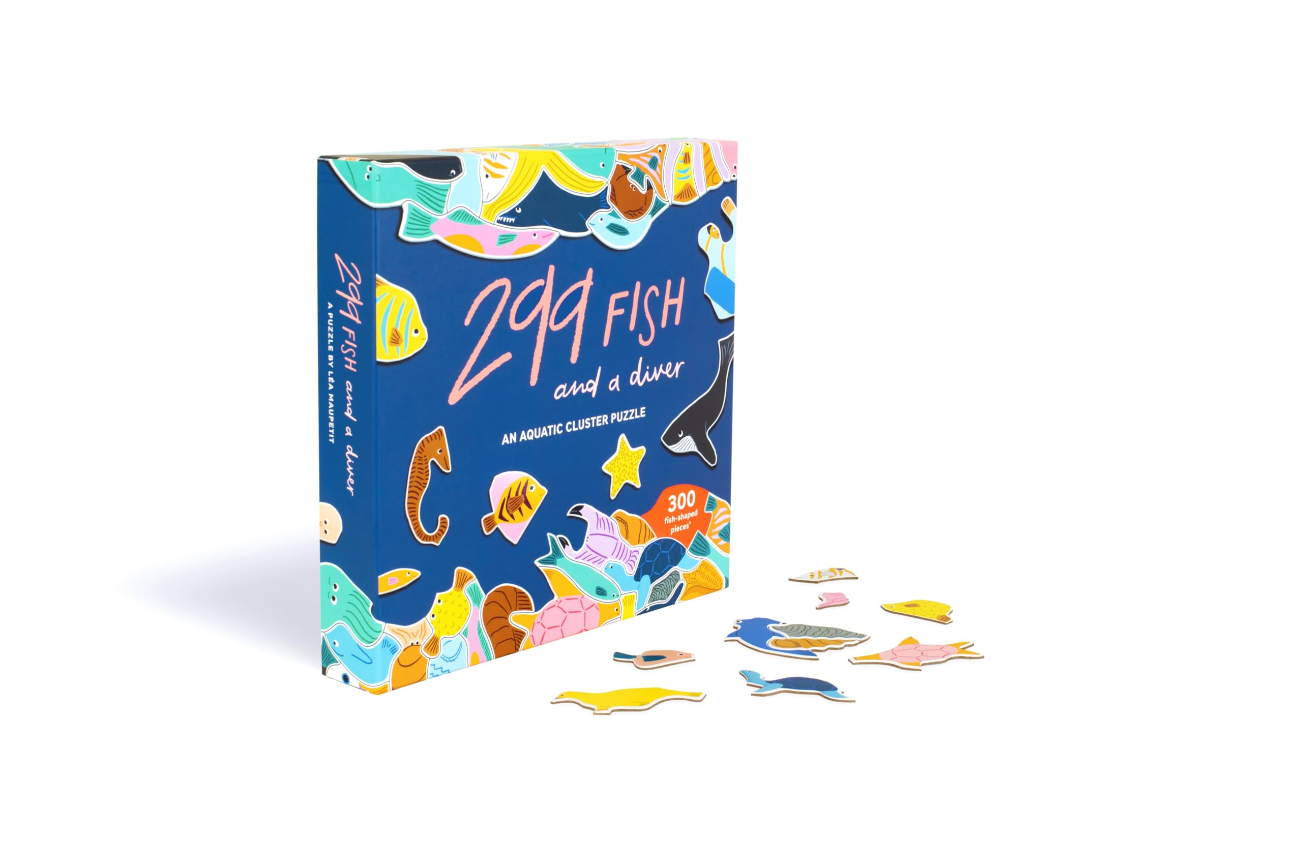 300 Piece Jigsaw Puzzle - Aquatic Cluster Puzzle with Fish & Diver | Challenging Ocean-Themed Brain Teaser for Adults & Kids | Perfect for Family Game Night & Educational Play
