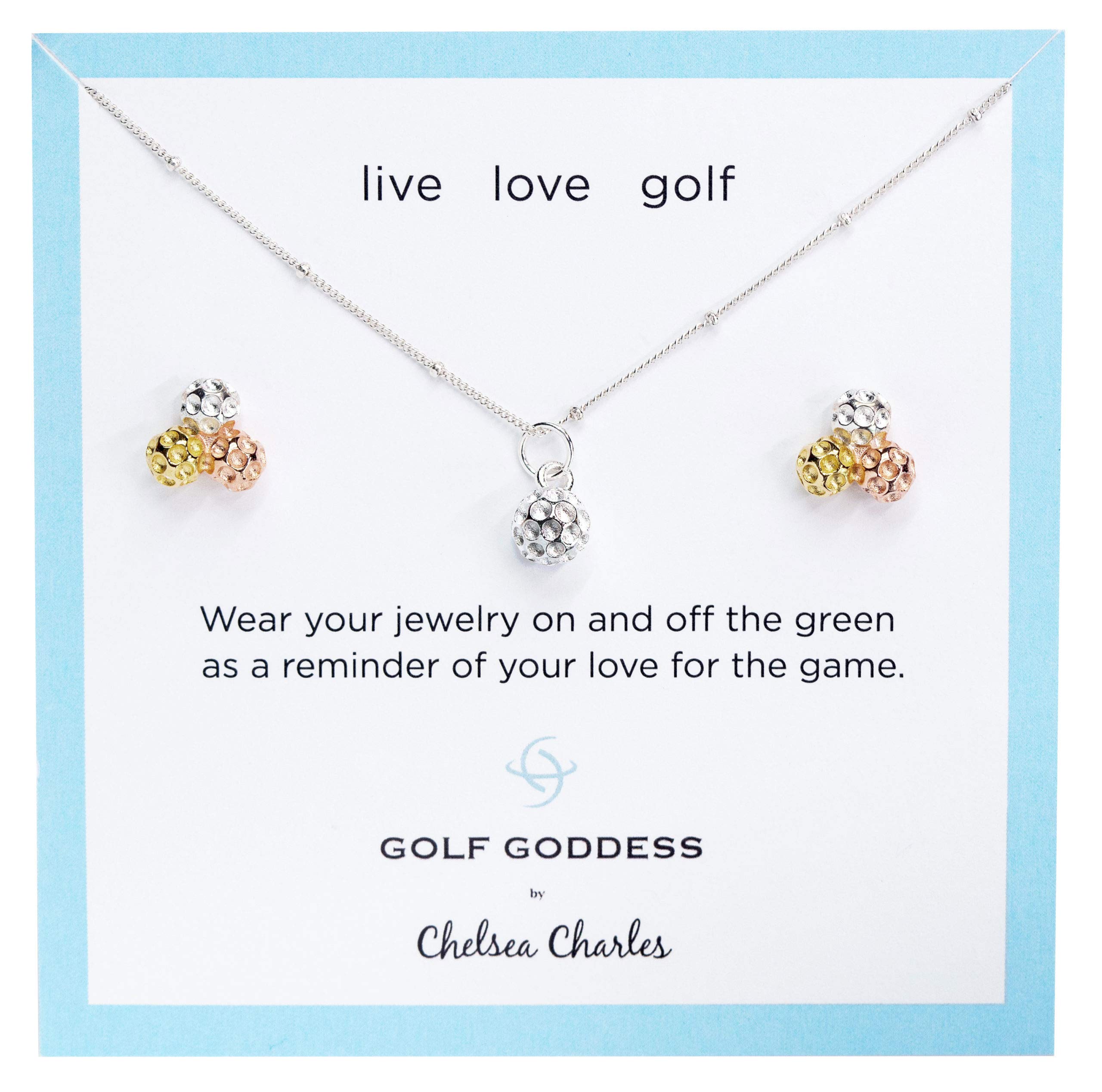 Golf Ball Charm Necklace - Elegant & Unique Jewelry for Women - Perfect Gift for Golf Lovers & Sports Enthusiasts - Wear to Golf Tournaments, Parties & Everyday Fashion