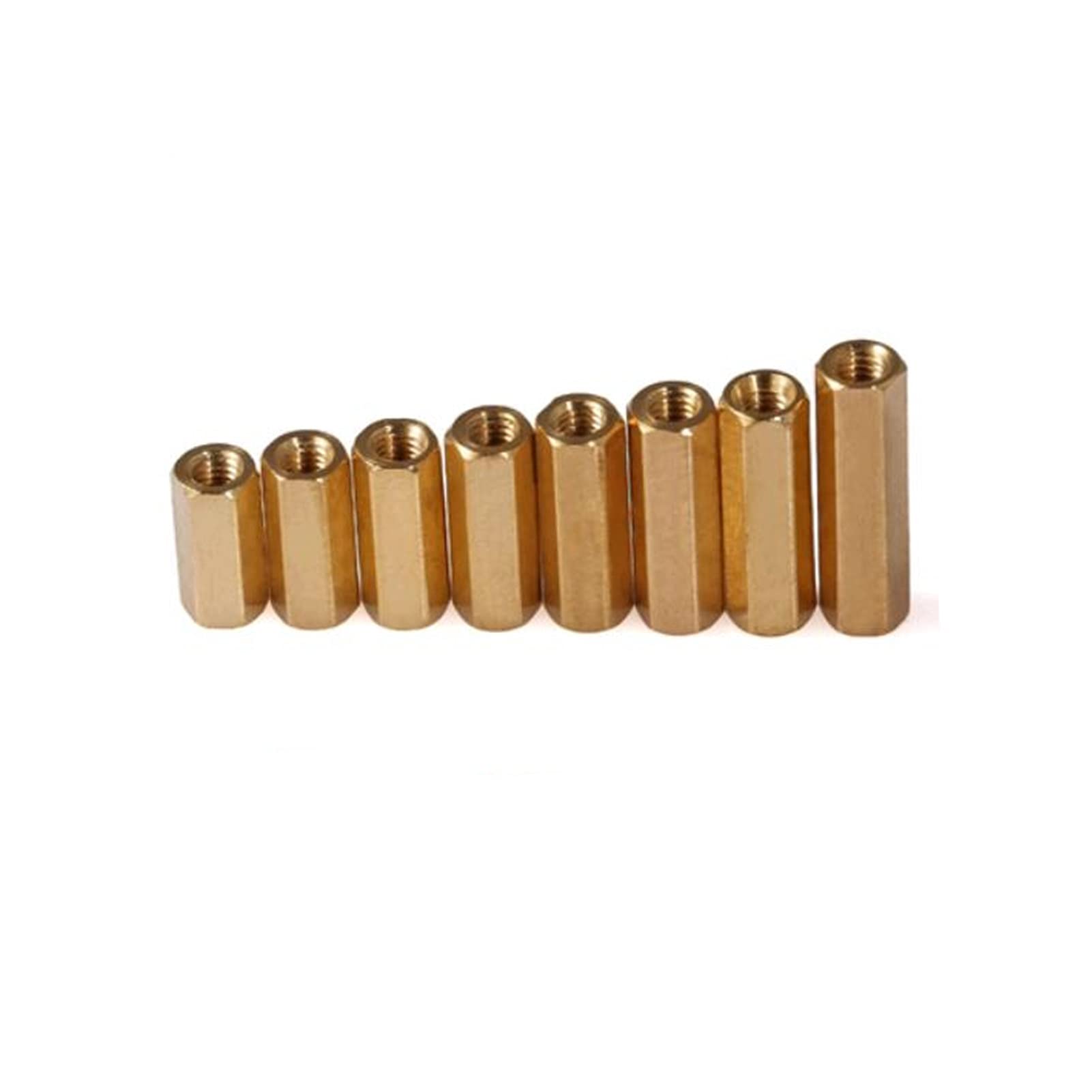 Brass Hex Nut Standoff Spacers M4 Female Threaded Pillars - 10mm Length (30pcs) - Perfect for Electronics, 3D Printing & DIY Projects