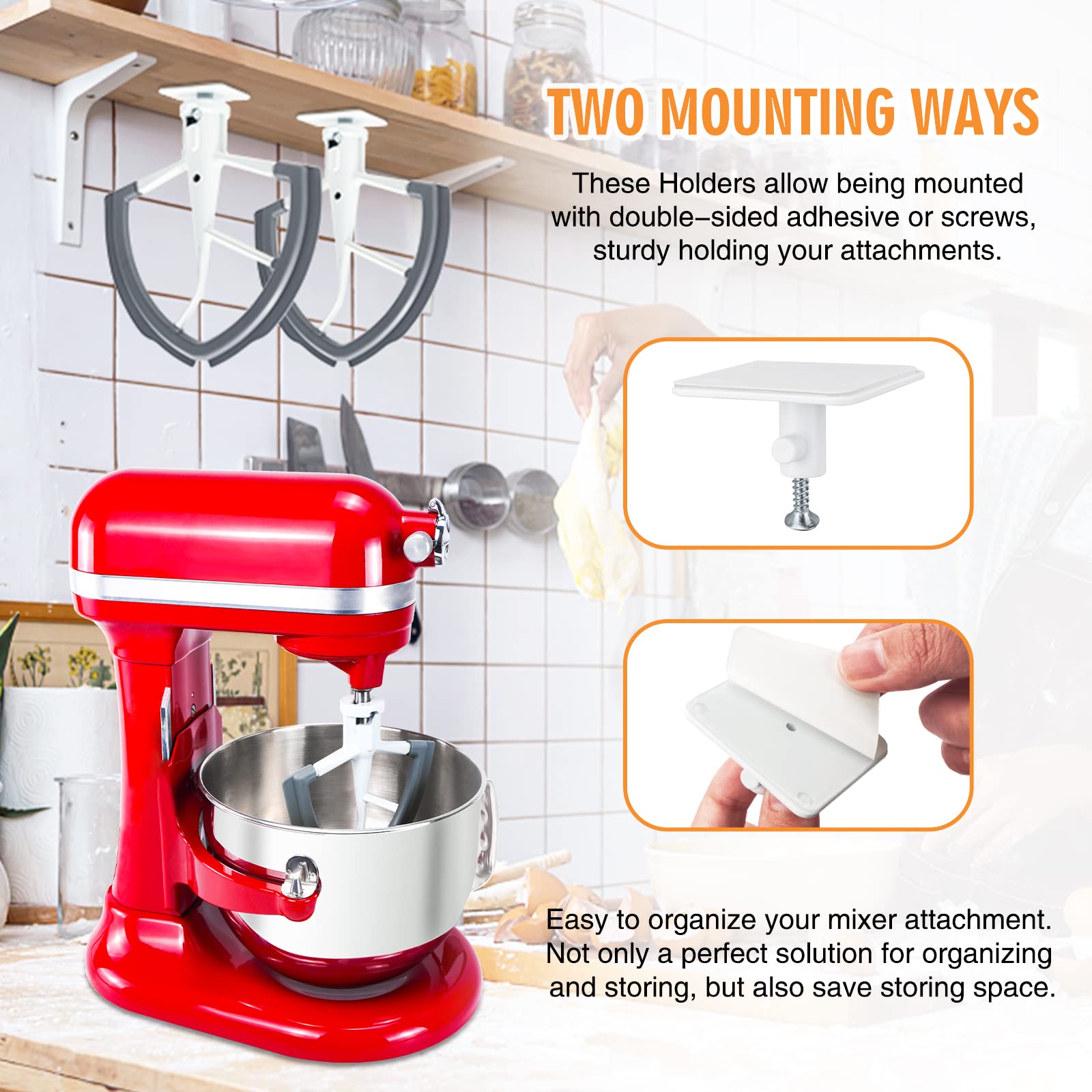 Flex Edge Beater for KitchenAid 6 QT Bowl-Lift Stand Mixer with 2 Accessories - Flat Beater Paddle with Flexible Silicone Edges & Bowl Scraper - Perfect for Baking Cakes, Cookies & Dough - Compatible with KitchenAid Mixers