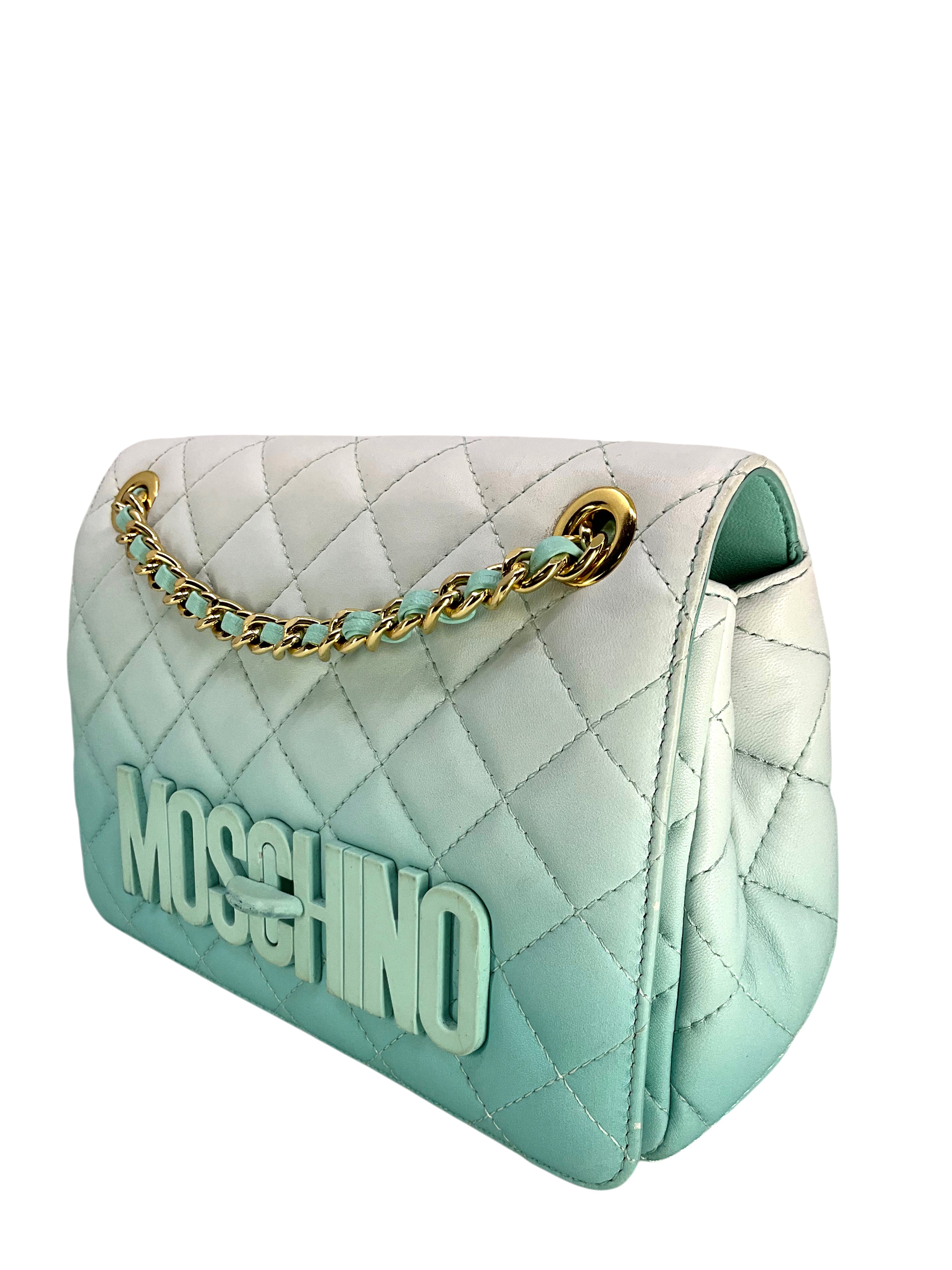 Moschino Ombre Leather Degrade Medium Flap Crossbody Bag - Stylish Women's Designer Handbag for Work, Party & Evening Out