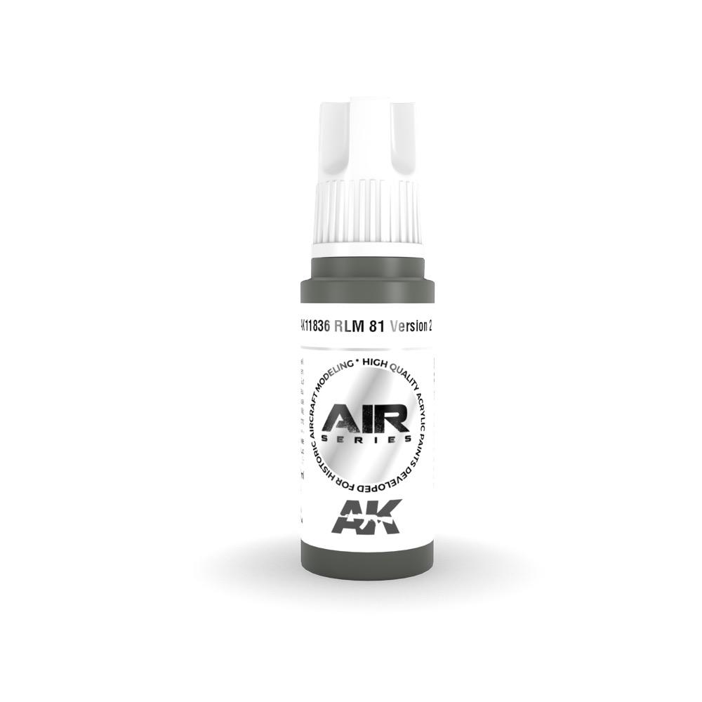 AK Interactive AK11836 Air Series RLM 81 Version 2 Acrylic Paint - 17ml Bottle (3rd Gen) for Scale Model Building & Miniature Painting