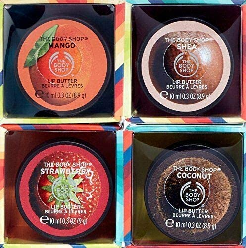 The Body Shop Lip Butters Magic Cube Gift Set - 4pc Assorted Paraben-Free Moisturizing Lip Balms for Dry Lips | Perfect for Gifts, Travel & Daily Hydration
