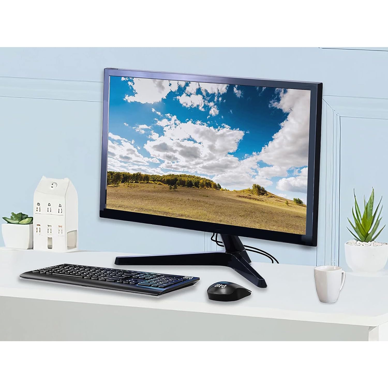 Renewed Lenovo All-in-One Tiny Desktop PC - Intel Pentium J3710, 8GB RAM, 256GB SSD, 19