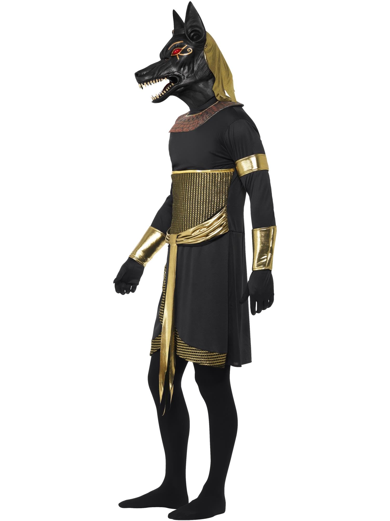 Smiffys Men's Anubis the Jackal Costume - Egyptian God Halloween Outfit for Cosplay & Theme Parties