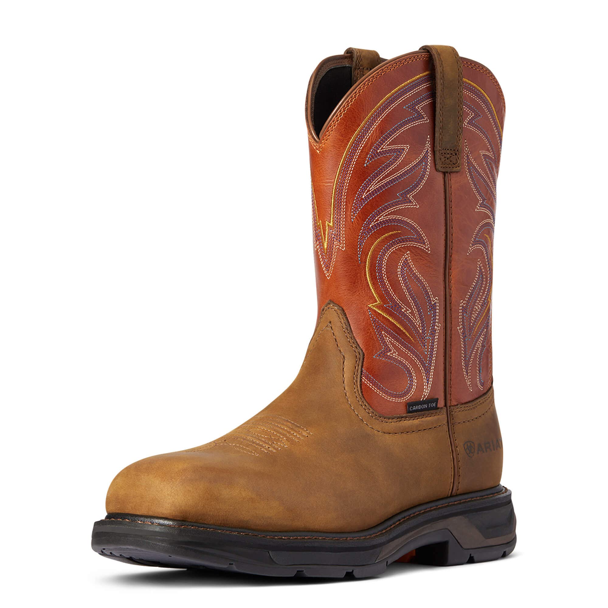 Ariat Men's WorkHog XT Carbon Toe Work Boot - Durable Safety Boots for Construction, Farming & Outdoor Work - Comfortable Cottonwood Leather Work Shoes for Heavy Duty Jobs