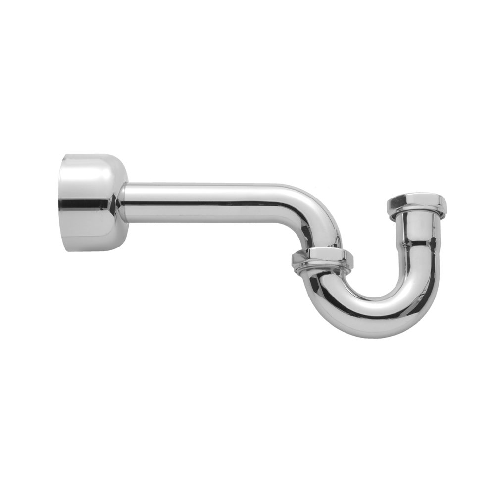 Jaclo 251 Drain P-Trap with Round Box Escutcheon - Satin Nickel Finish for Bathroom Sink & Vanity Plumbing Installation