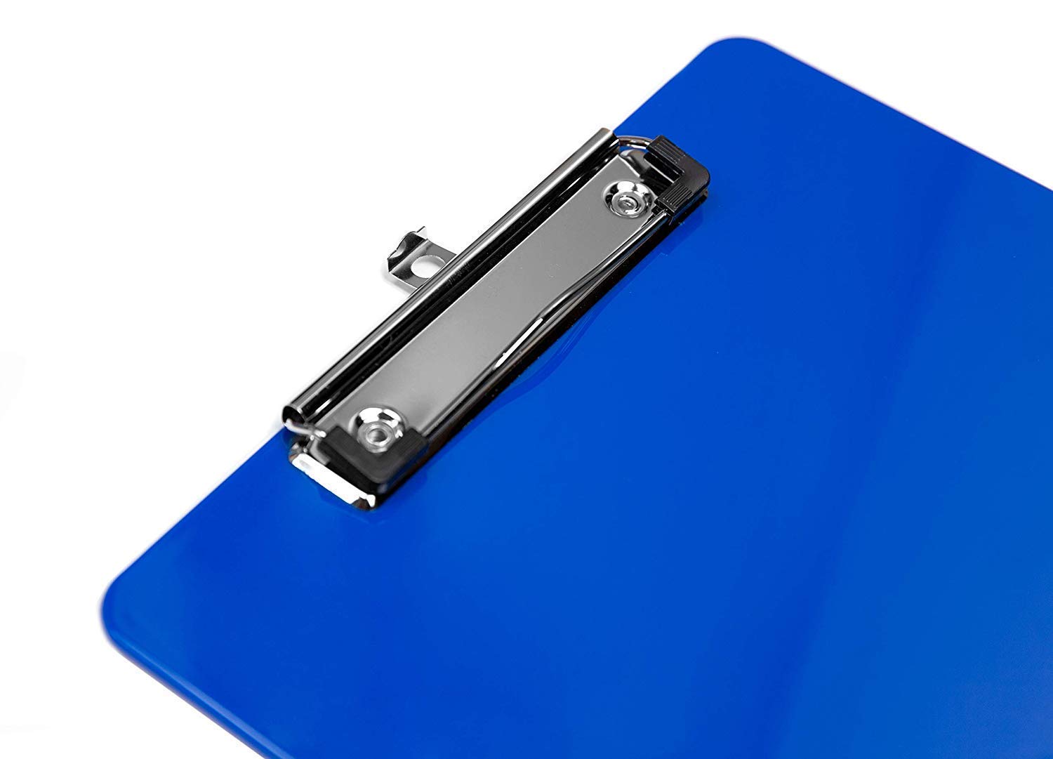Blue Plastic Clipboard with Low Profile Clip (Pack of 12) - Letter Size Flat Clip Clipboard, A4 Acrylic Clipboard for School, Office & Home Use | Back to School Supplies, College Essentials & Work Organization
