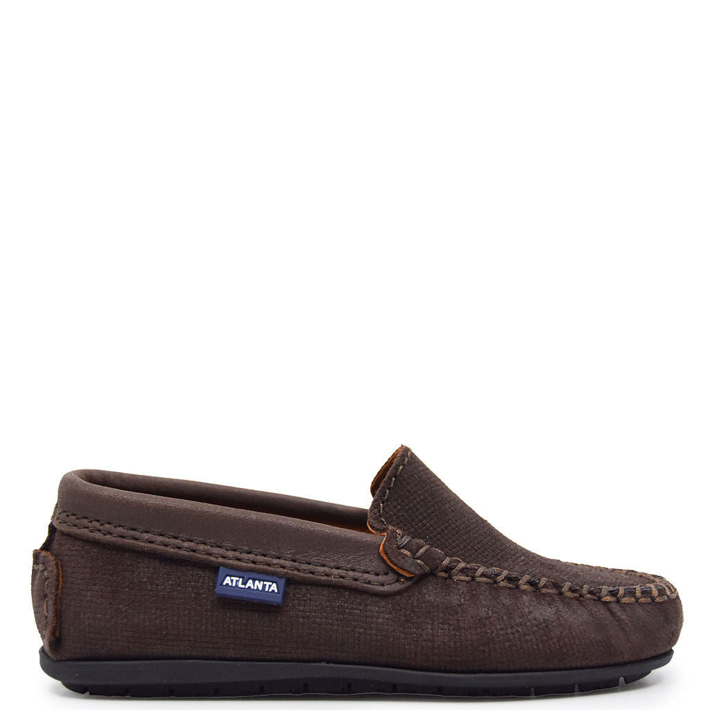 Men's Atlanta Mocassin Brown Twill Loafers - Comfortable Casual Slip-On Shoes for Business, Office & Everyday Wear